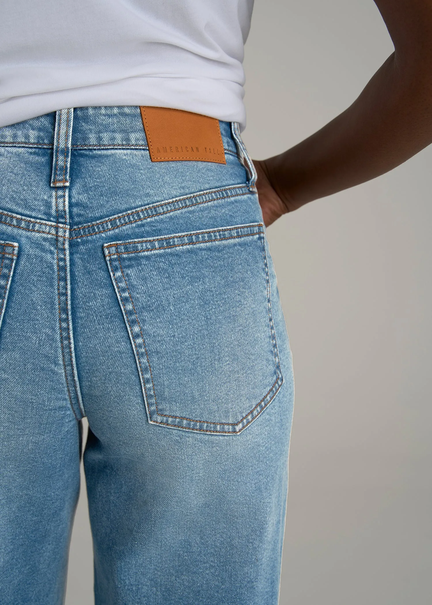 Luna High-Rise Wide-Leg Jeans for Tall Women in Heritage Faded sold by American Tall product image thumbnail 2