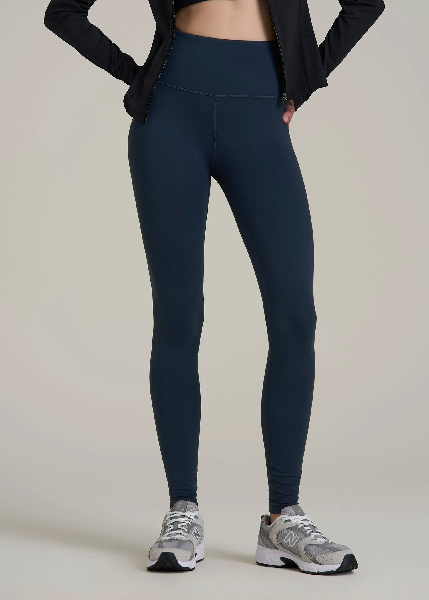 Balance High-Rise Leggings for Tall Women in Navy Blue sold by American Tall
