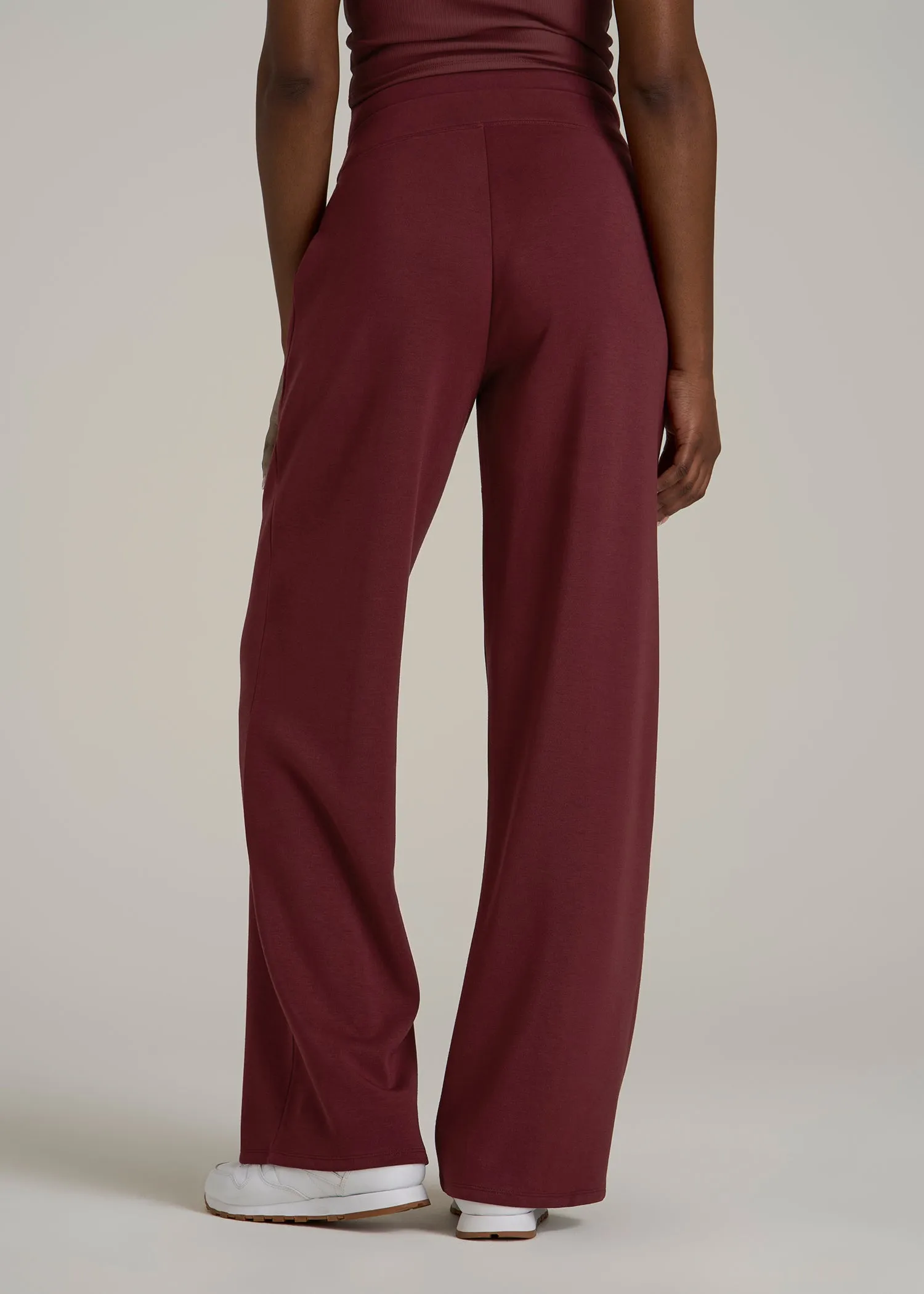 Soft Motion Wide Leg Ultra High Rise Pant for Tall Women in Tawny Port sold by American Tall product image thumbnail 5