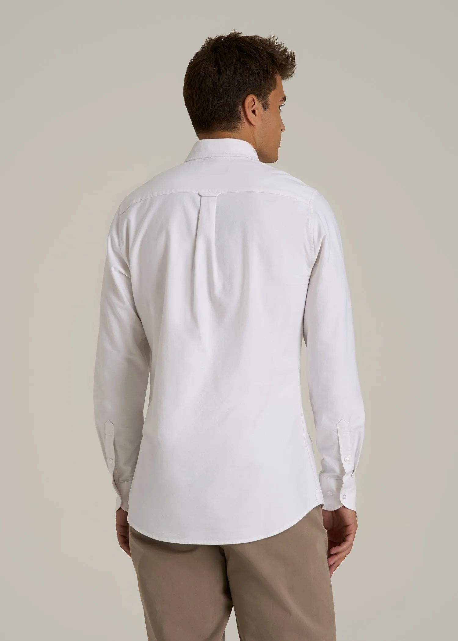 Oxford Cloth Button Down Shirt for Tall Men in Optic White sold by American Tall product image thumbnail 5