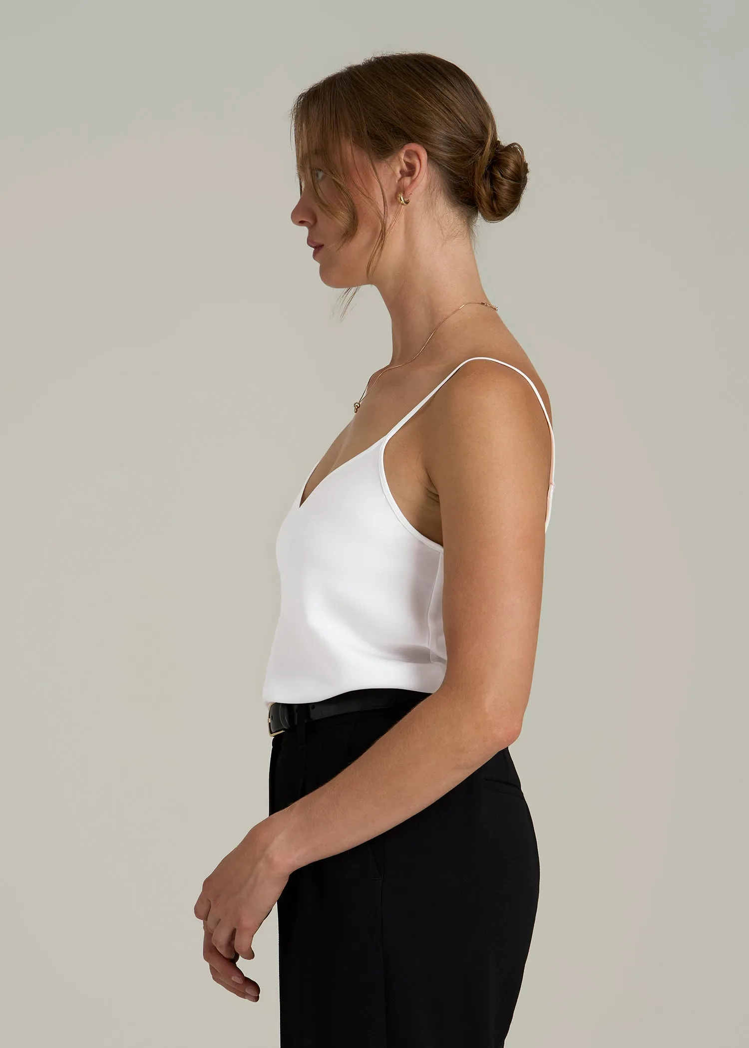 Satin Cami for Tall Women in White sold by American Tall product image thumbnail 3