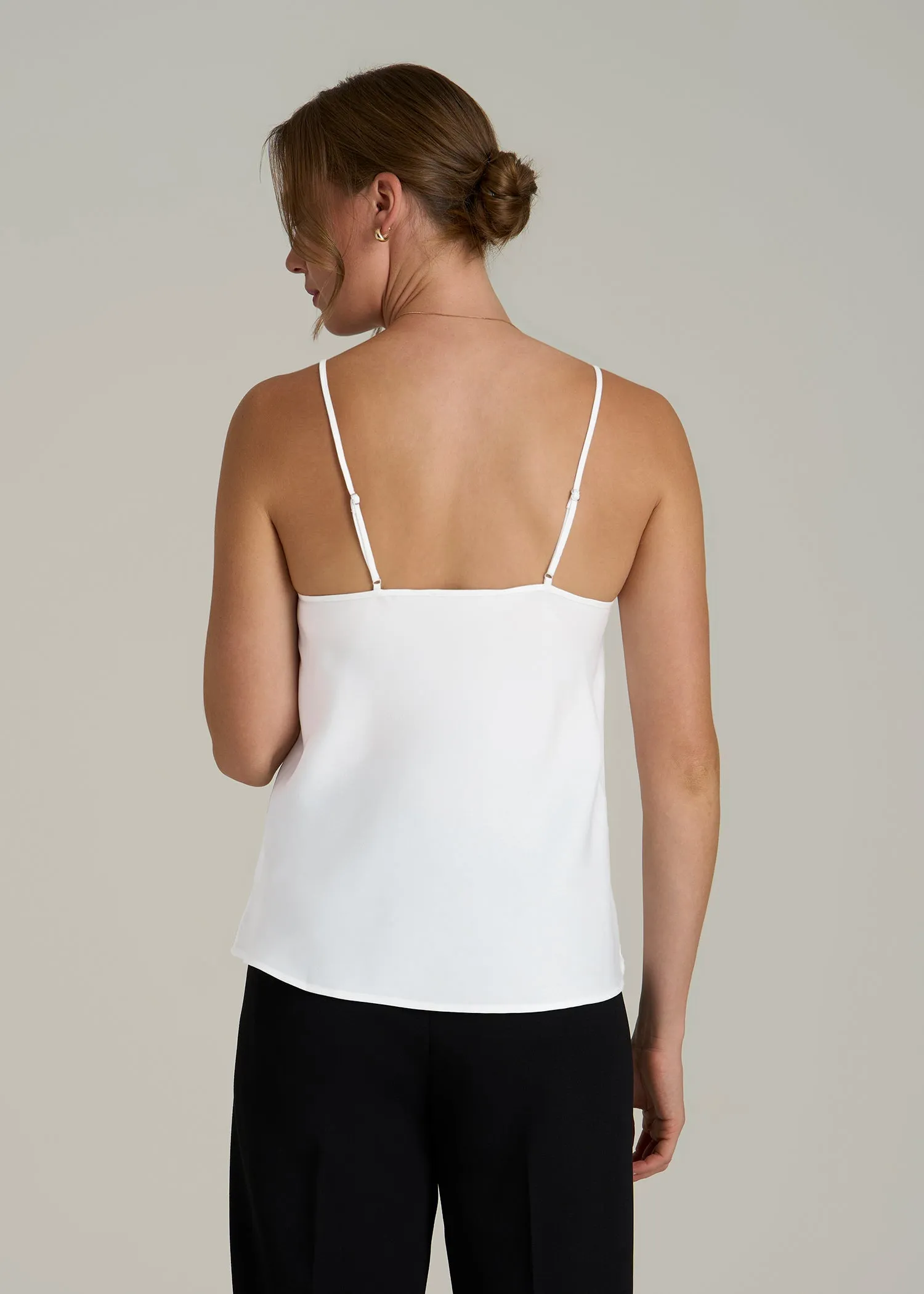 Satin Cami for Tall Women in White sold by American Tall product image thumbnail 5