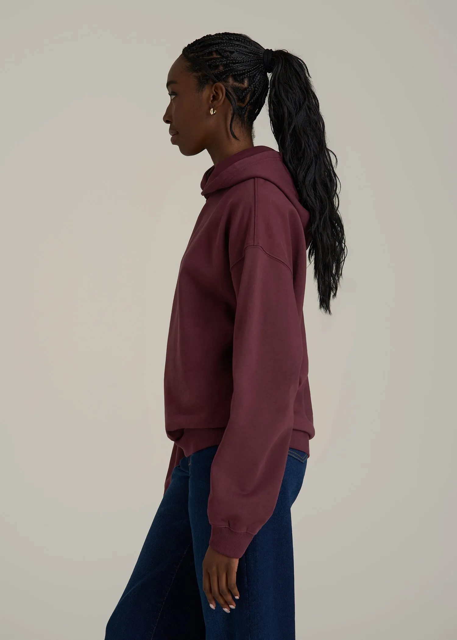 Garment Dyed Hoodie for Tall Women in Tawny Port sold by American Tall product image thumbnail 3