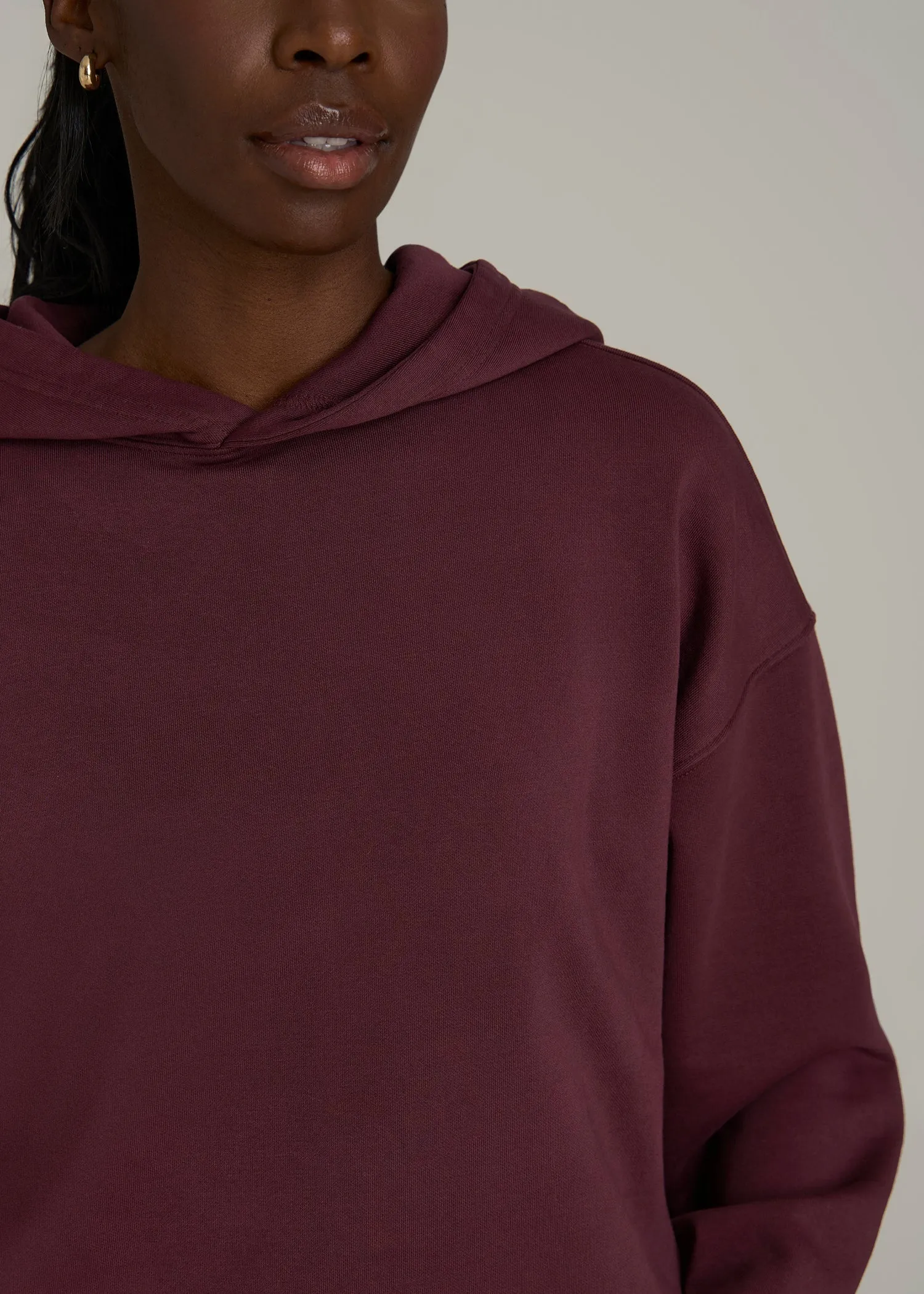 Garment Dyed Hoodie for Tall Women in Tawny Port sold by American Tall product image thumbnail 2
