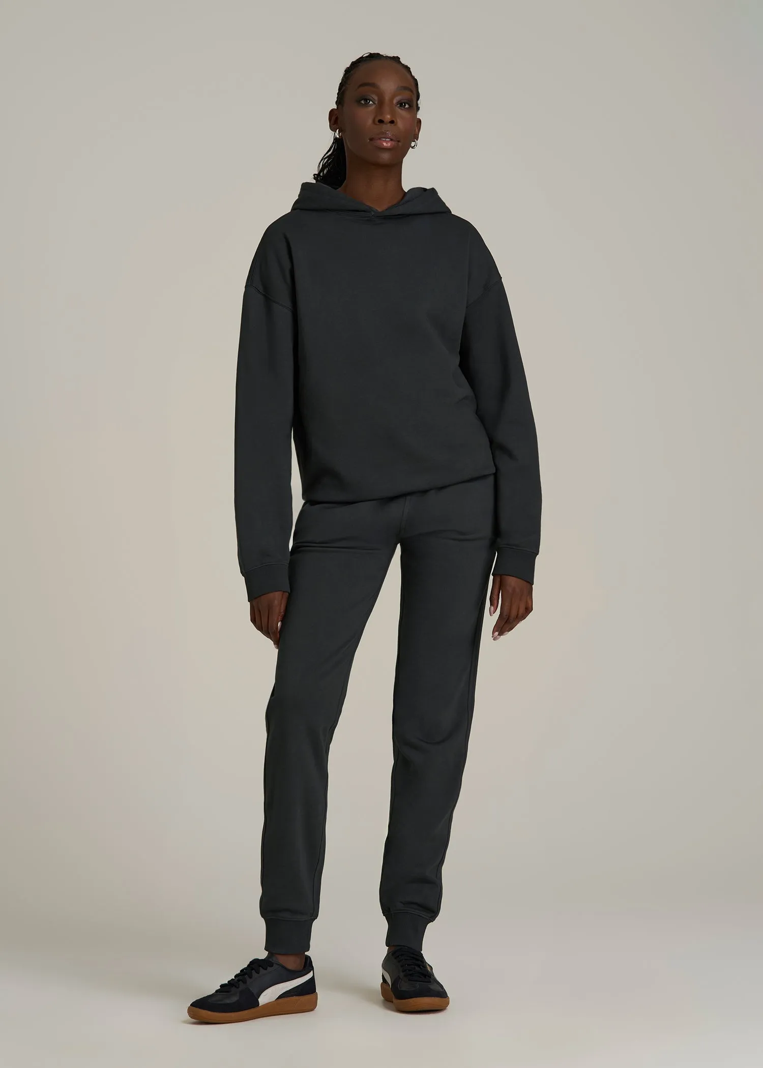 Garment Dyed Hoodie for Tall Women in Washed Black sold by American Tall product image thumbnail 4