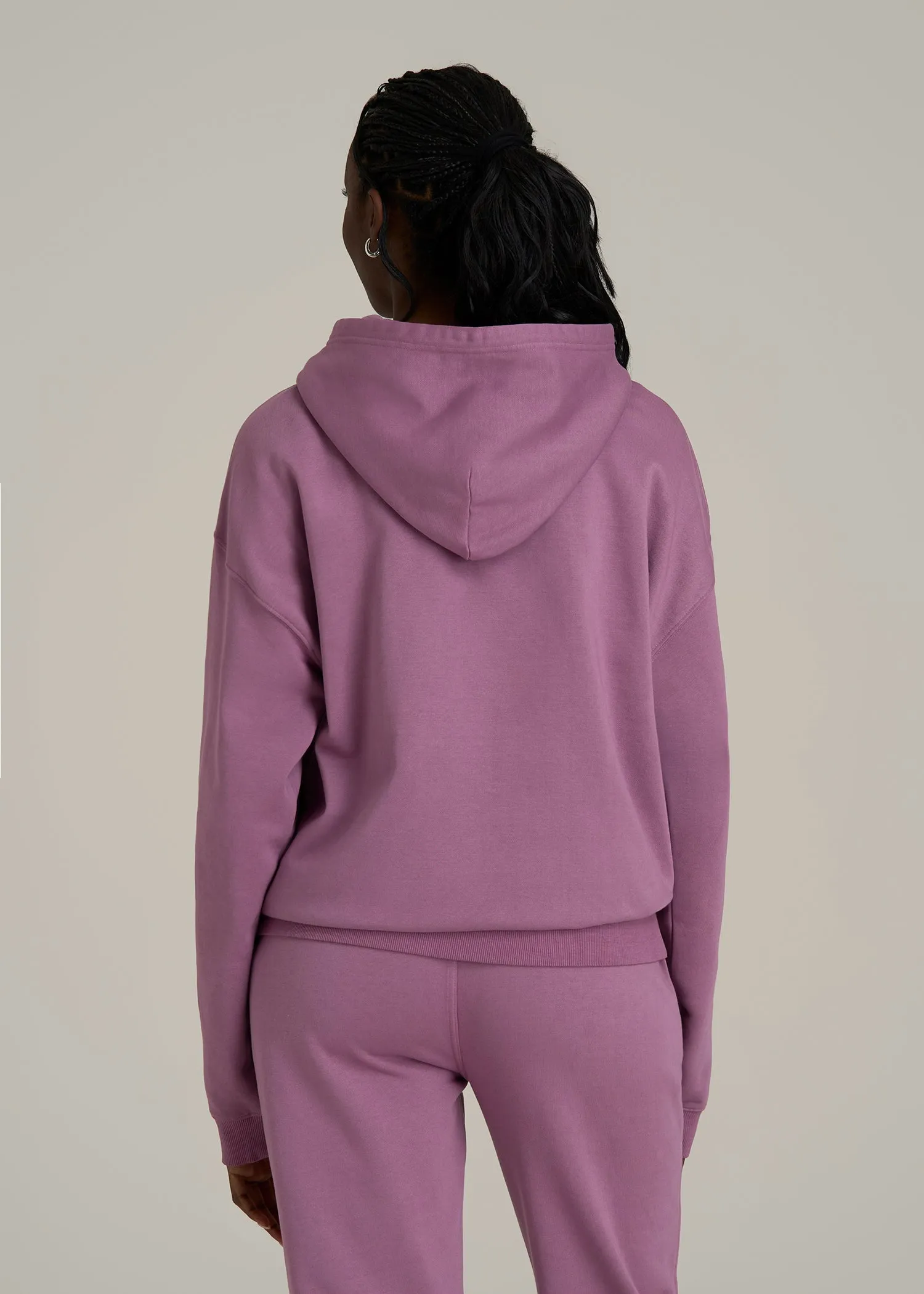 Garment Dyed Hoodie for Tall Women in Argyle Purple sold by American Tall product image thumbnail 5