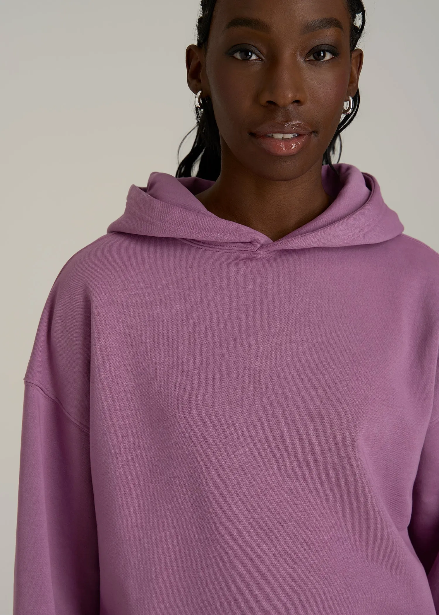 Garment Dyed Hoodie for Tall Women in Argyle Purple sold by American Tall product image thumbnail 2