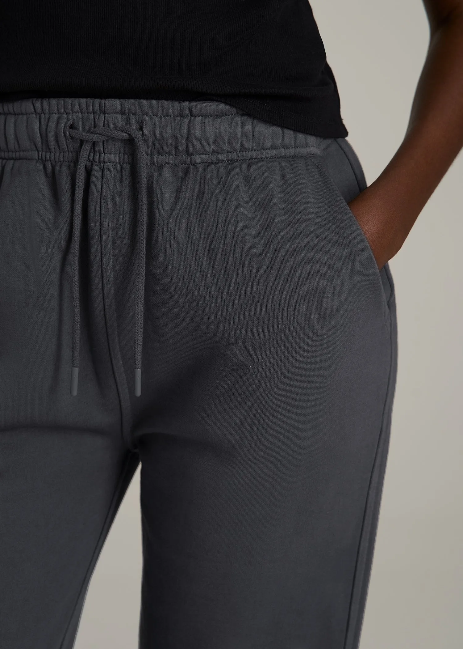 Garment Dyed Joggers for Tall Women in Washed Charcoal Rinse sold by American Tall product image thumbnail 2