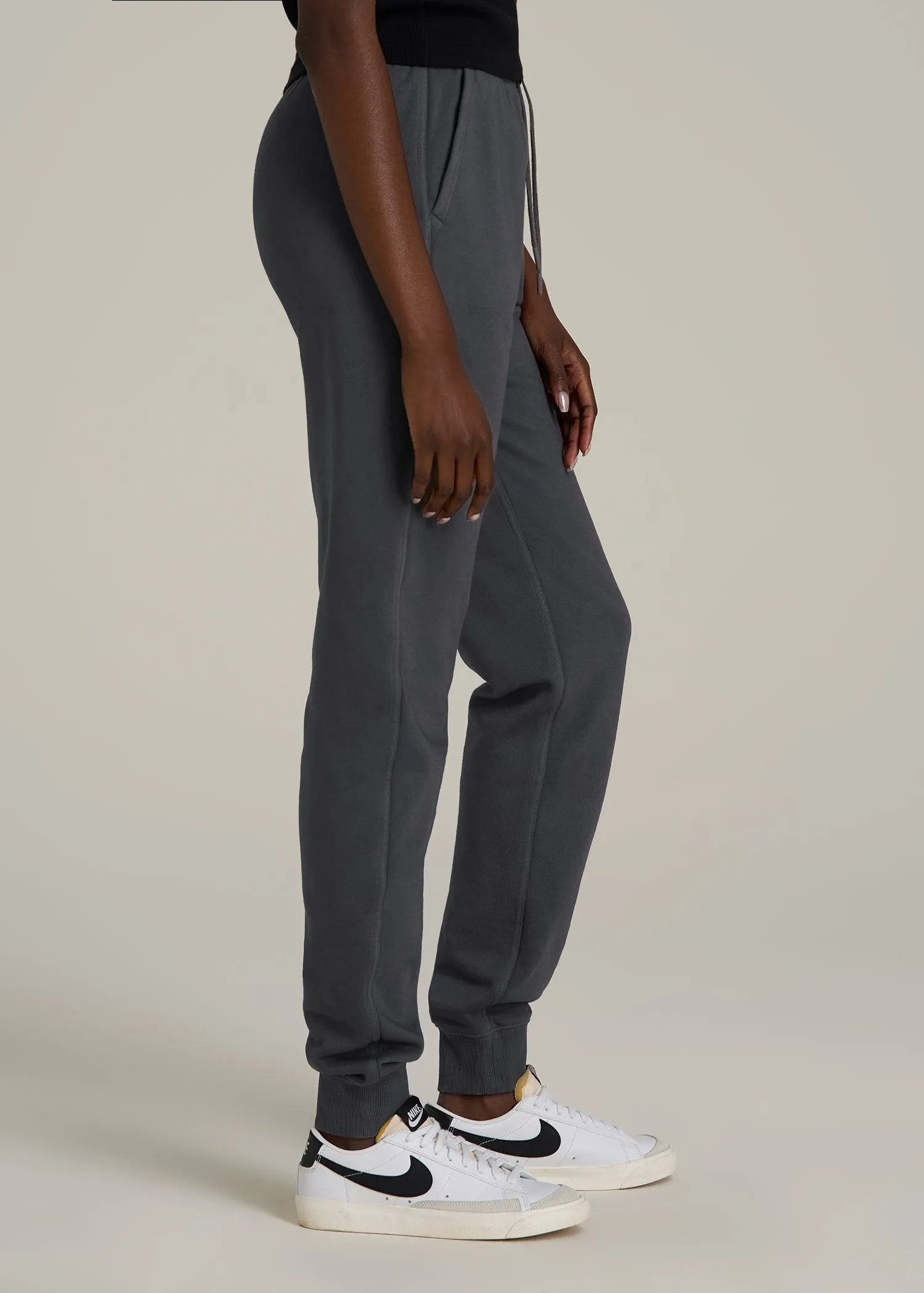 Garment Dyed Joggers for Tall Women in Washed Charcoal Rinse sold by American Tall product image thumbnail 3