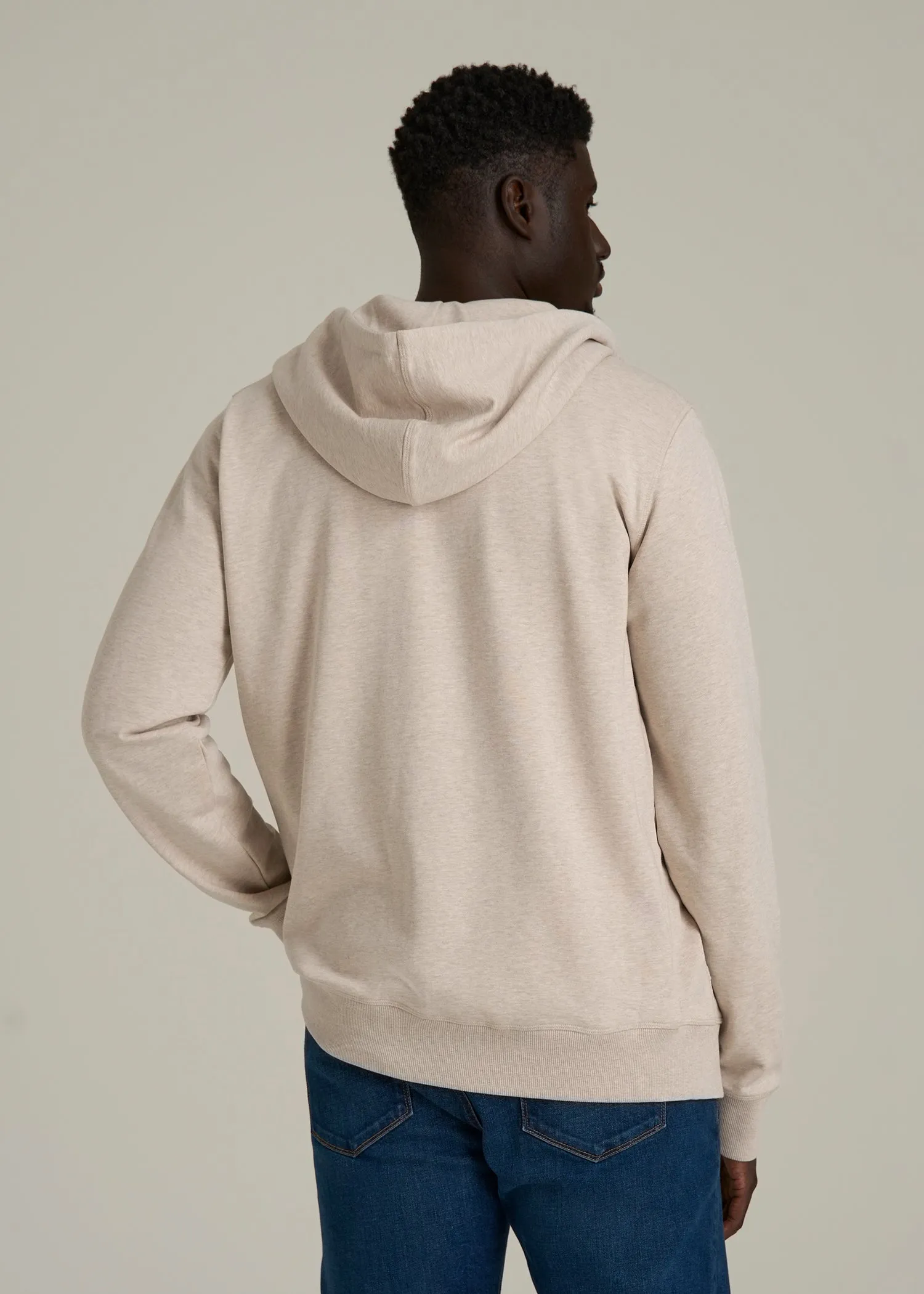 Wearever French Terry Full Zip Hoodie 2.0 in Oatmeal Mix sold by American Tall product image thumbnail 5