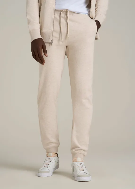 Wearever 2.0 French Terry Joggers for Tall Men in Oatmeal Mix sold by American Tall