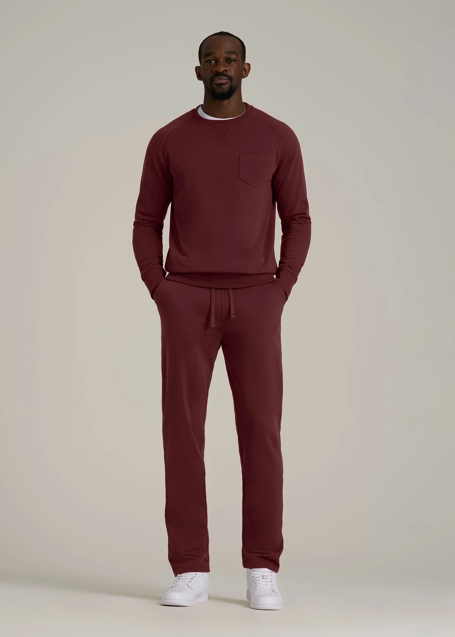 Wearever 2.0 Fleece Straight Leg Sweatpants for Tall Men in Tawny Port sold by American Tall product image thumbnail 4