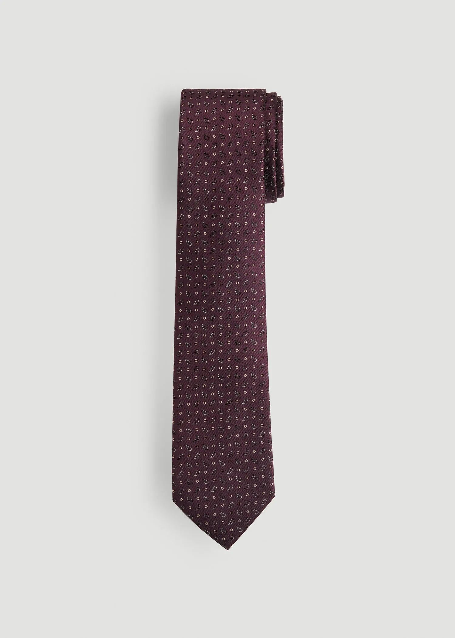 Dress Ties for Tall Men in Port Royal Micro Paisley sold by American Tall