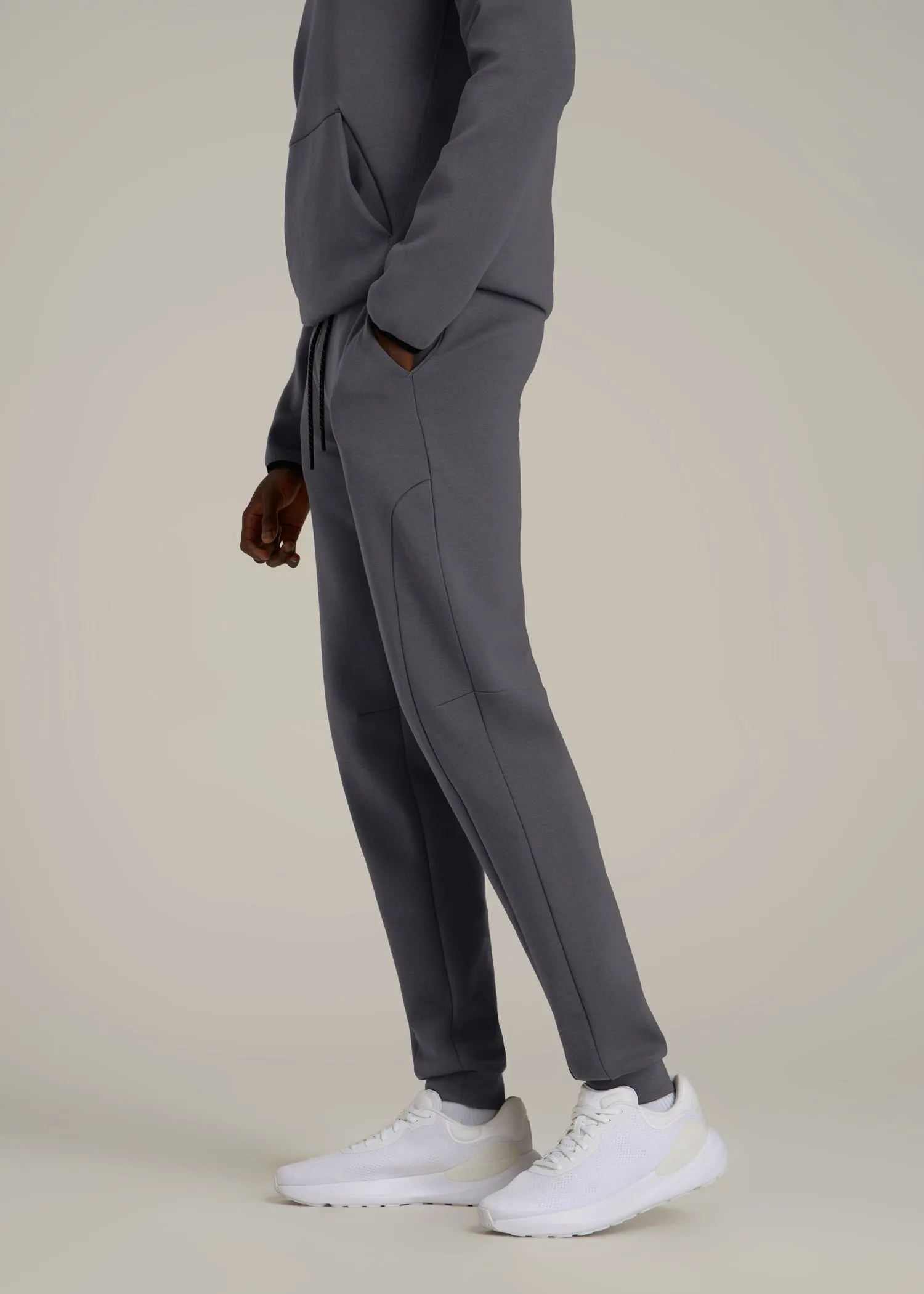 Tech Motion Fleece Joggers for Tall Men in Iron Grey sold by American Tall product image thumbnail 3