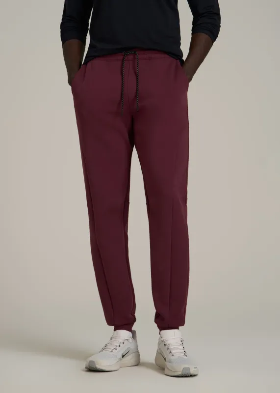 Tech Motion Fleece Joggers for Tall Men in Tawny Port sold by American Tall