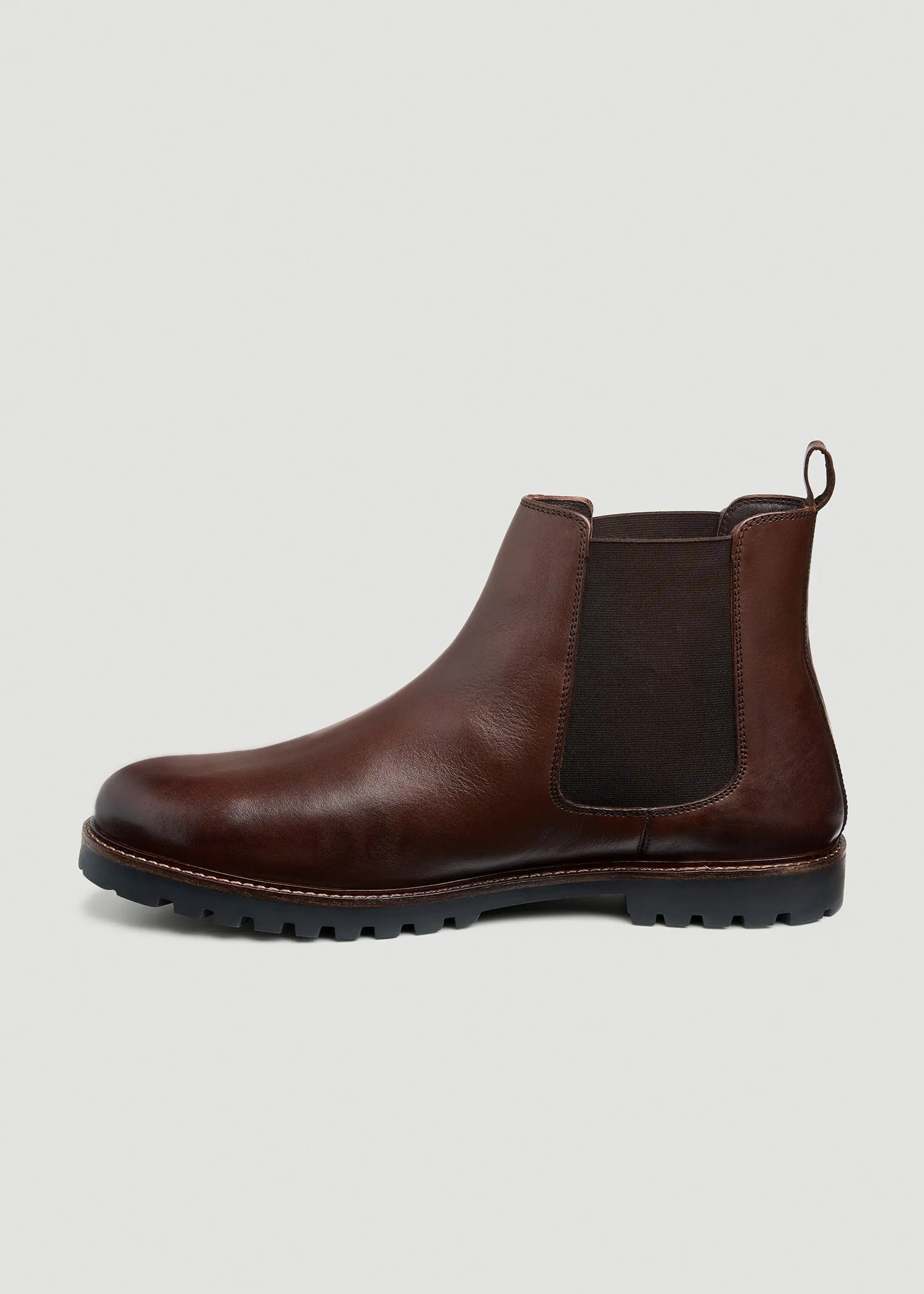 Lug Sole Chelsea Boots for Tall Men in Dark Brown sold by American Tall product image thumbnail 2
