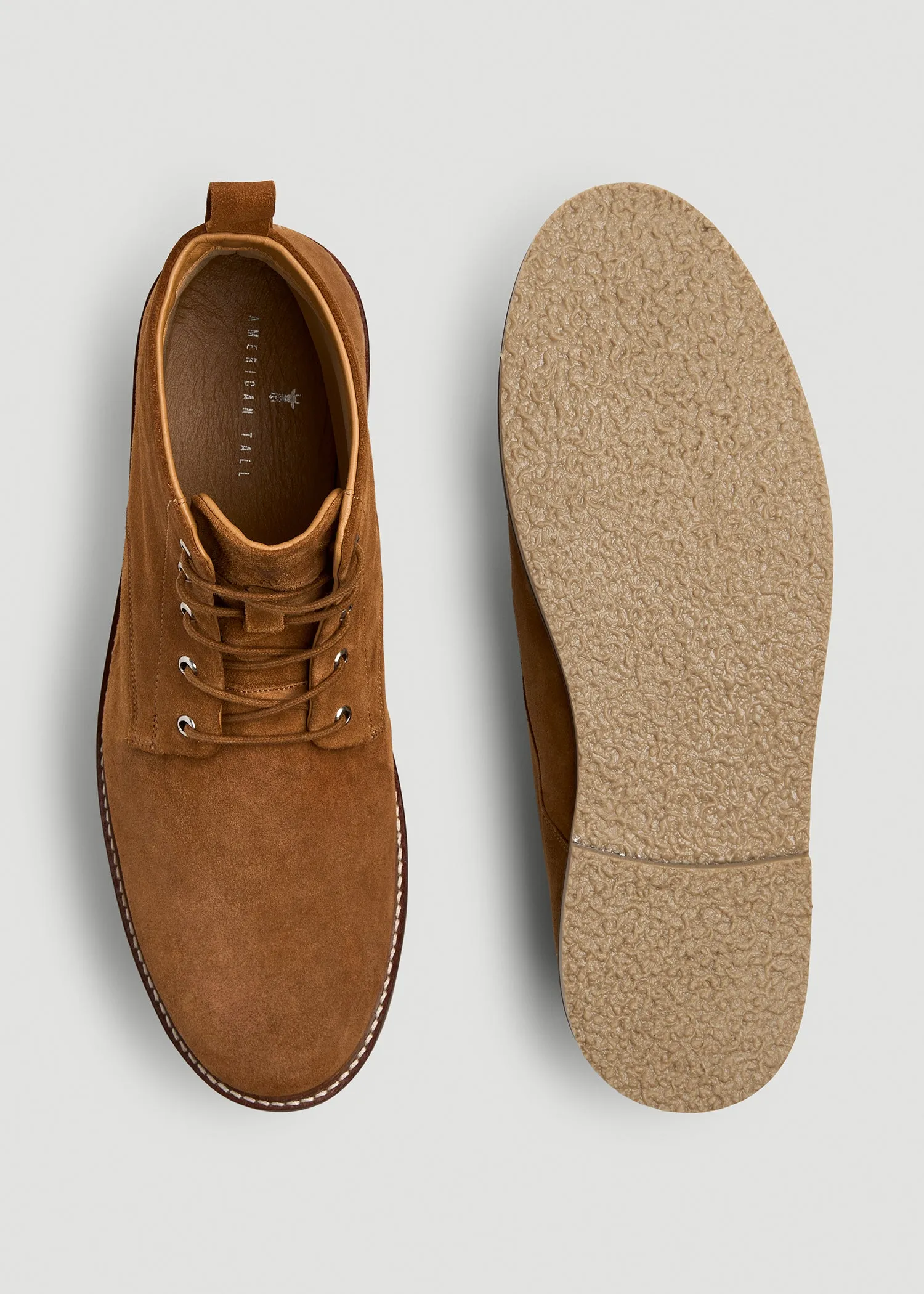 Suede Crepe Sole Boots for Tall Men in Tan sold by American Tall product image thumbnail 4