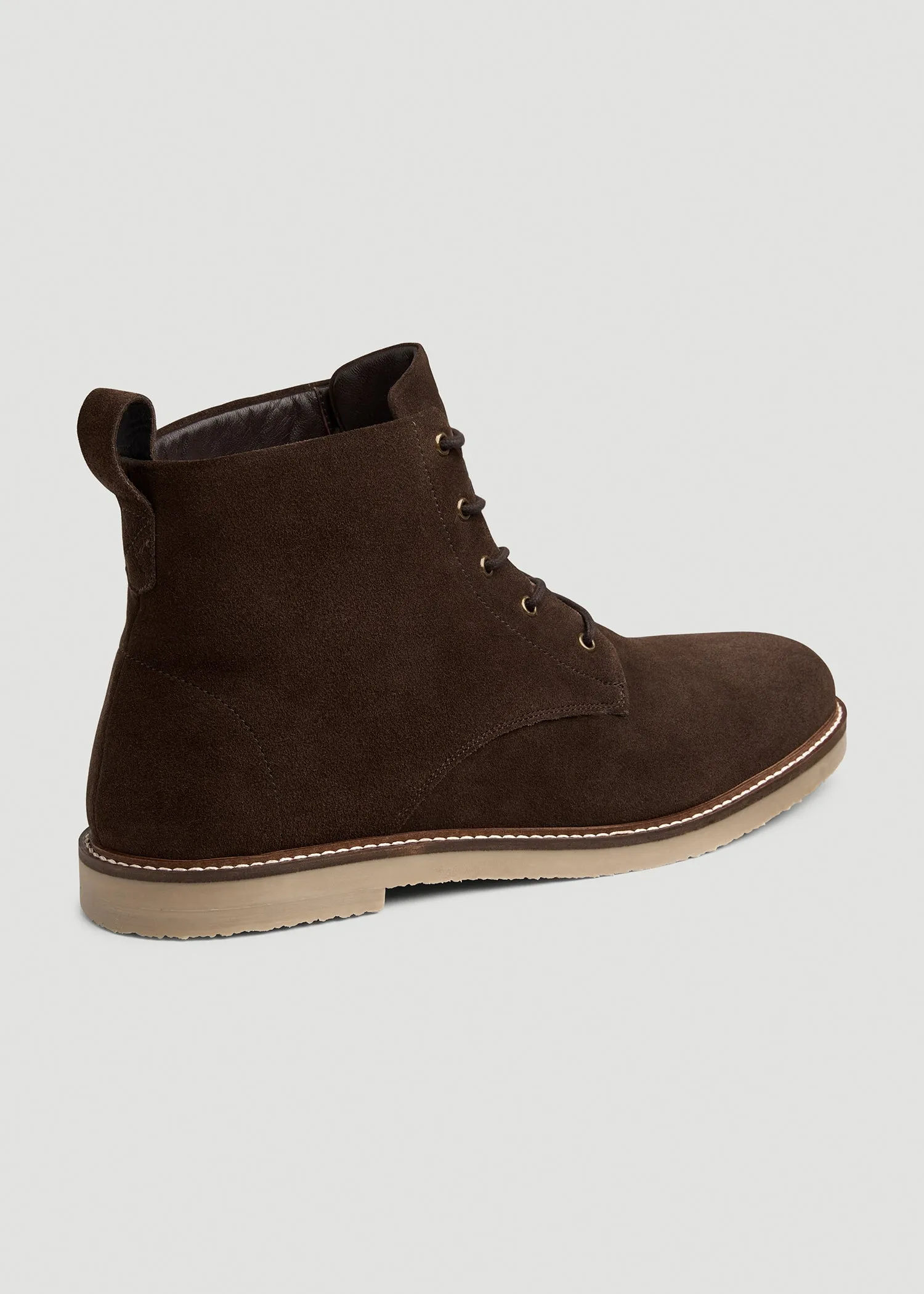 Suede Crepe Sole Boots for Tall Men in Dark Brown sold by American Tall product image thumbnail 3