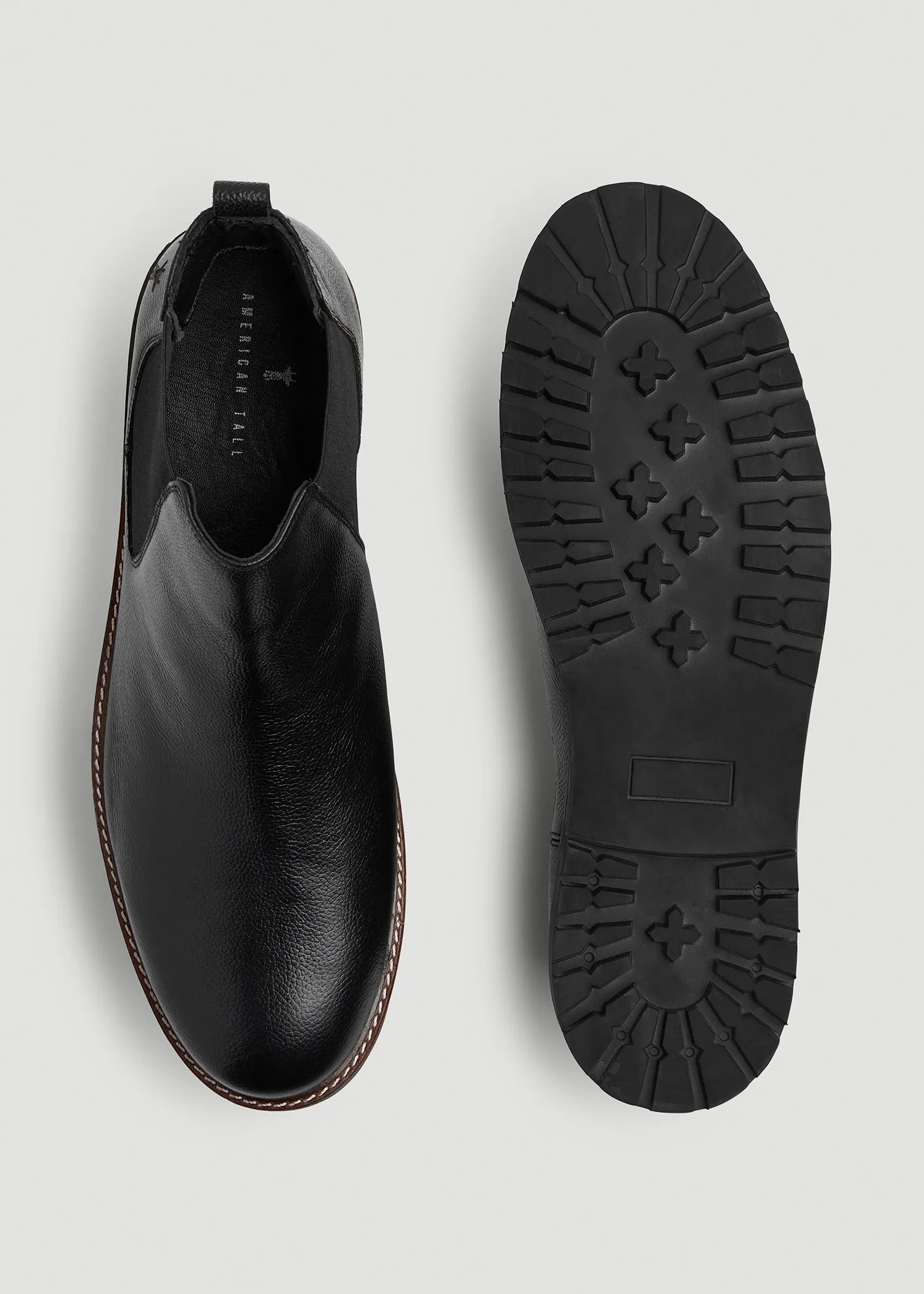 Lug Sole Chelsea Boots for Tall Men in Black sold by American Tall product image thumbnail 4