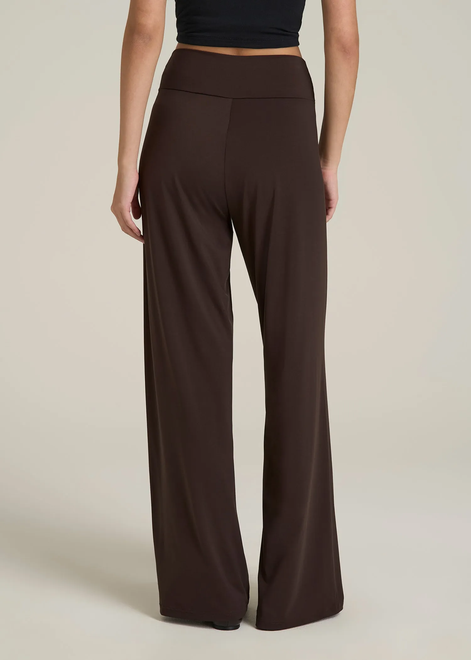 Pull On Breezy Wide Leg Pants for Tall Women in Espresso sold by American Tall product image thumbnail 5