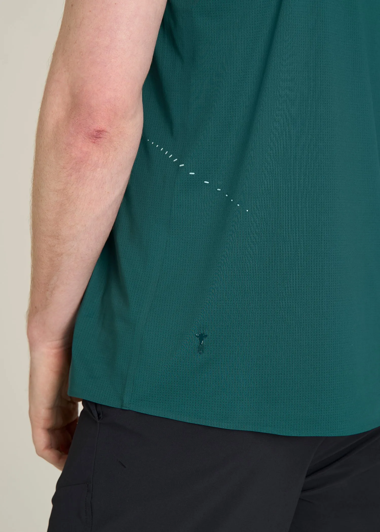 Perforated Training Singlet for Tall Men in Deep Teal sold by American Tall product image thumbnail 2