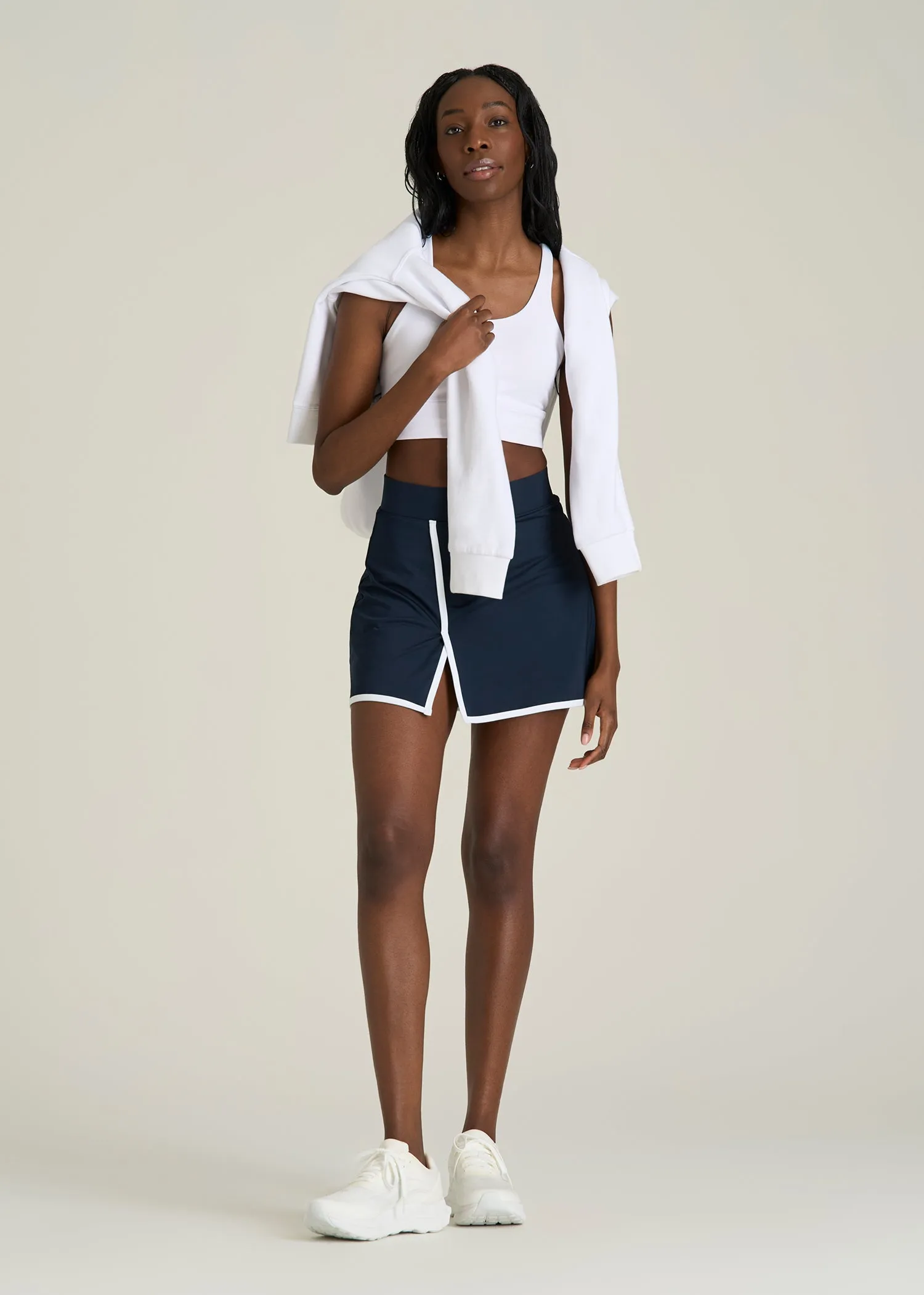 Wrap Skort for Tall Women in Navy sold by American Tall product image thumbnail 4