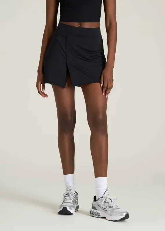 Wrap Skort for Tall Women in Black made by American Tall