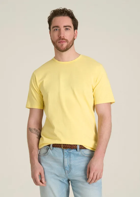 REGULAR-FIT Slub Tee for Tall Men in Lemon Drop made by American Tall