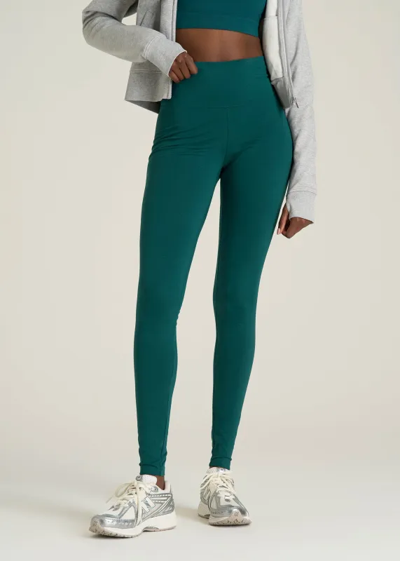 Cotton Leggings for Tall Women in Deep Teal made by American Tall