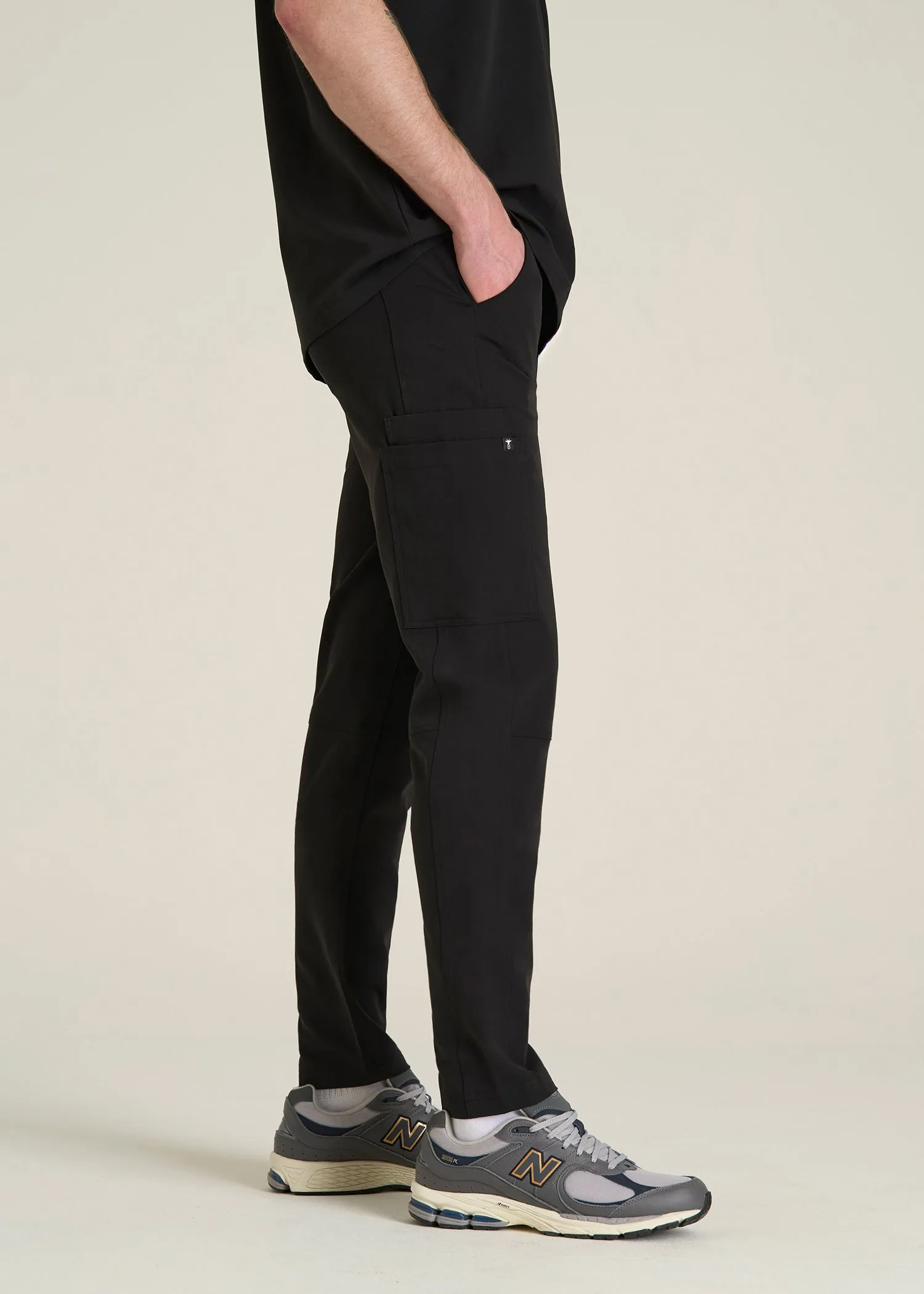 Cargo Scrub Pants for Tall Men in Black sold by American Tall product image thumbnail 3