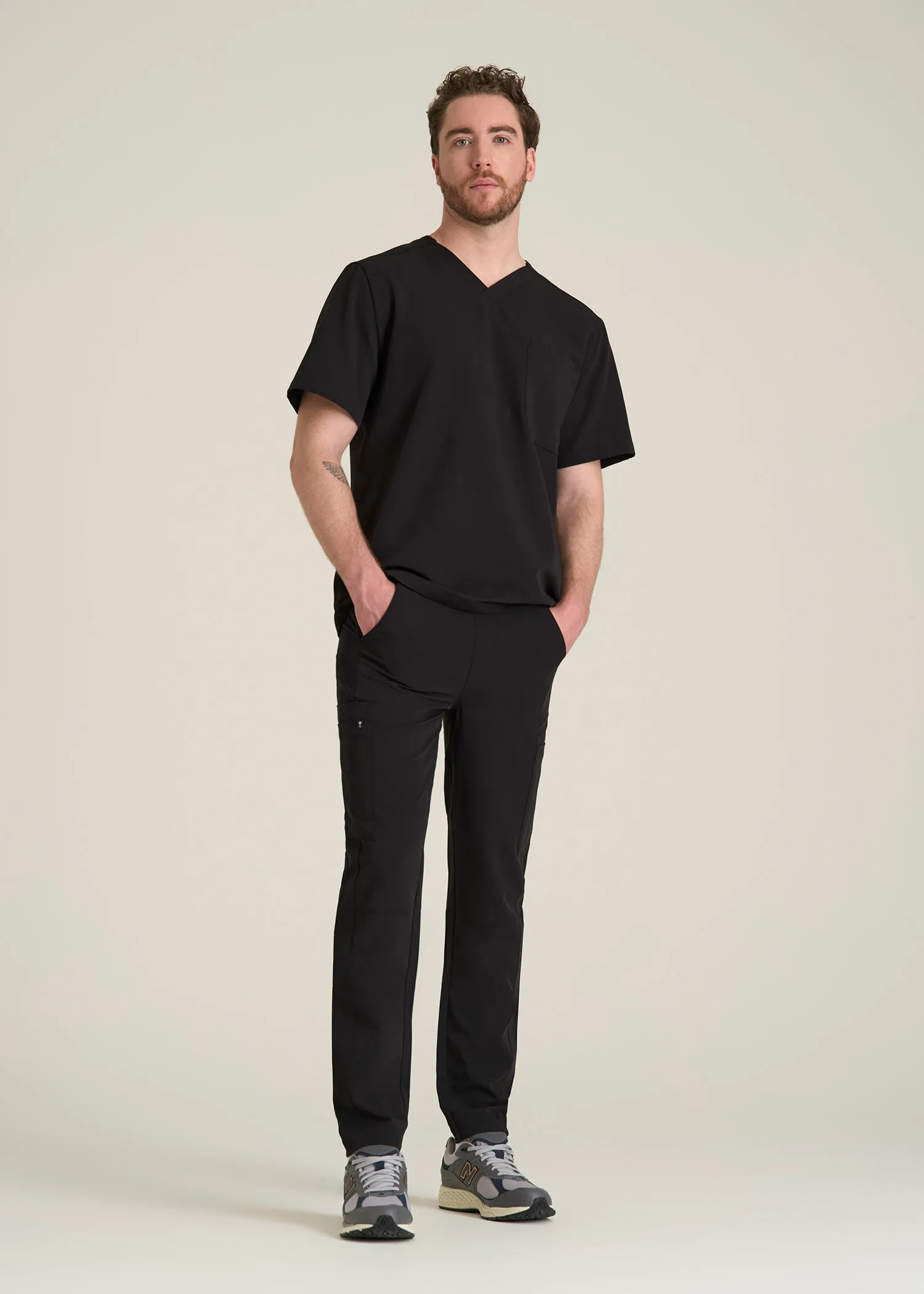 Cargo Scrub Pants for Tall Men in Black sold by American Tall product image thumbnail 4