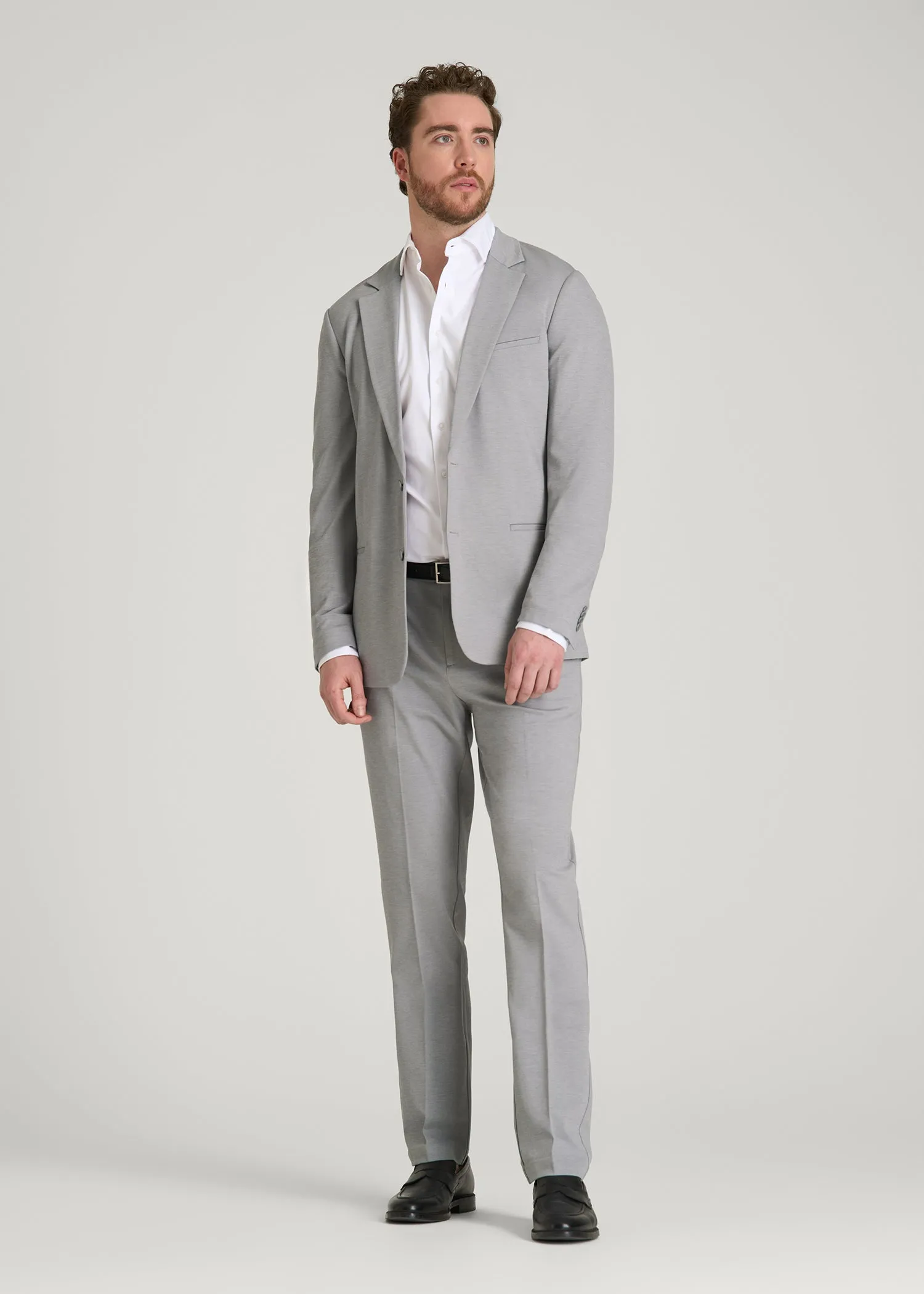 Flex Tech Suit Jacket for Tall Men in Ice Grey Nailhead sold by American Tall product image thumbnail 4