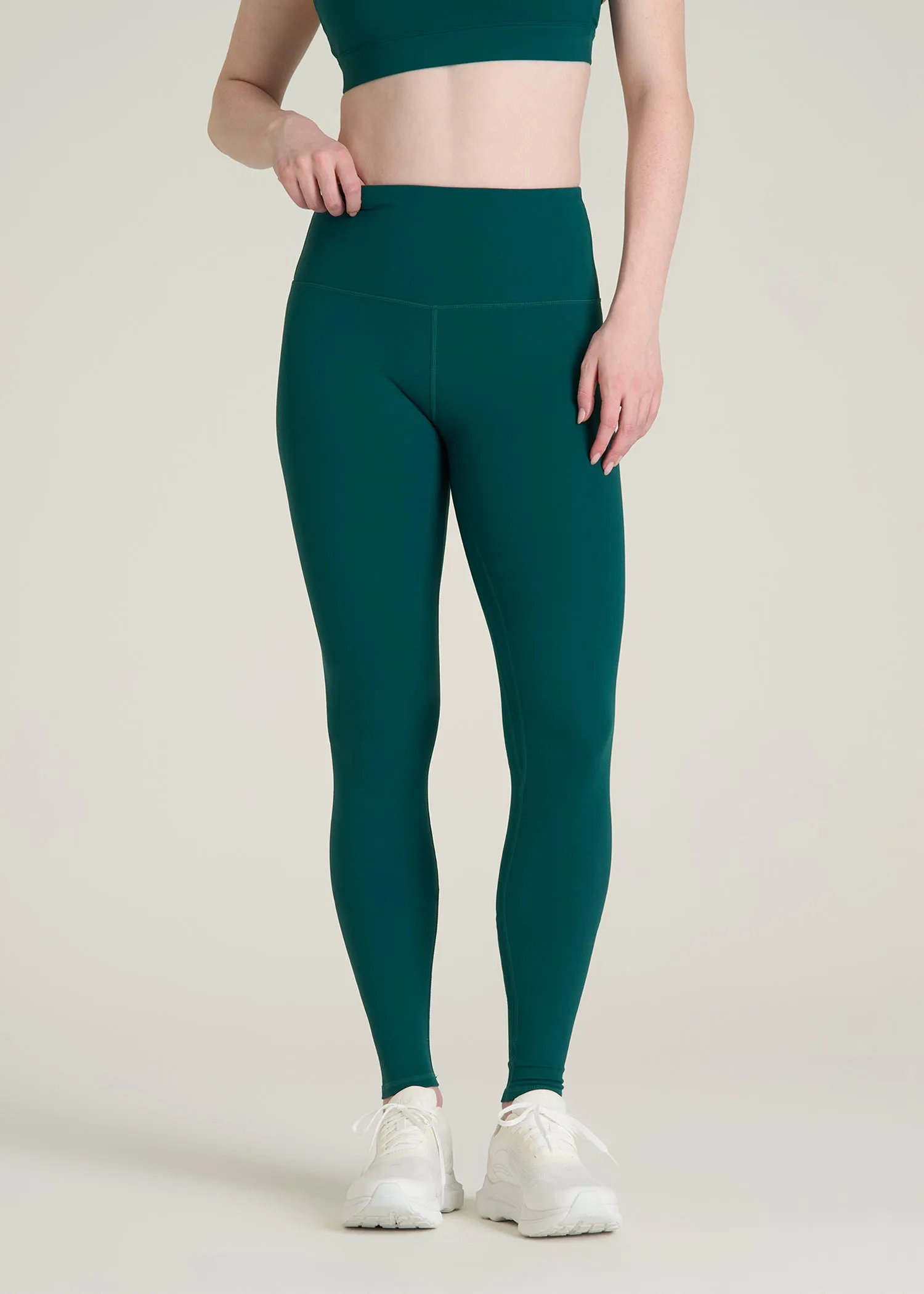 Balance High-Rise Leggings for Tall Women in Deep Teal sold by American Tall