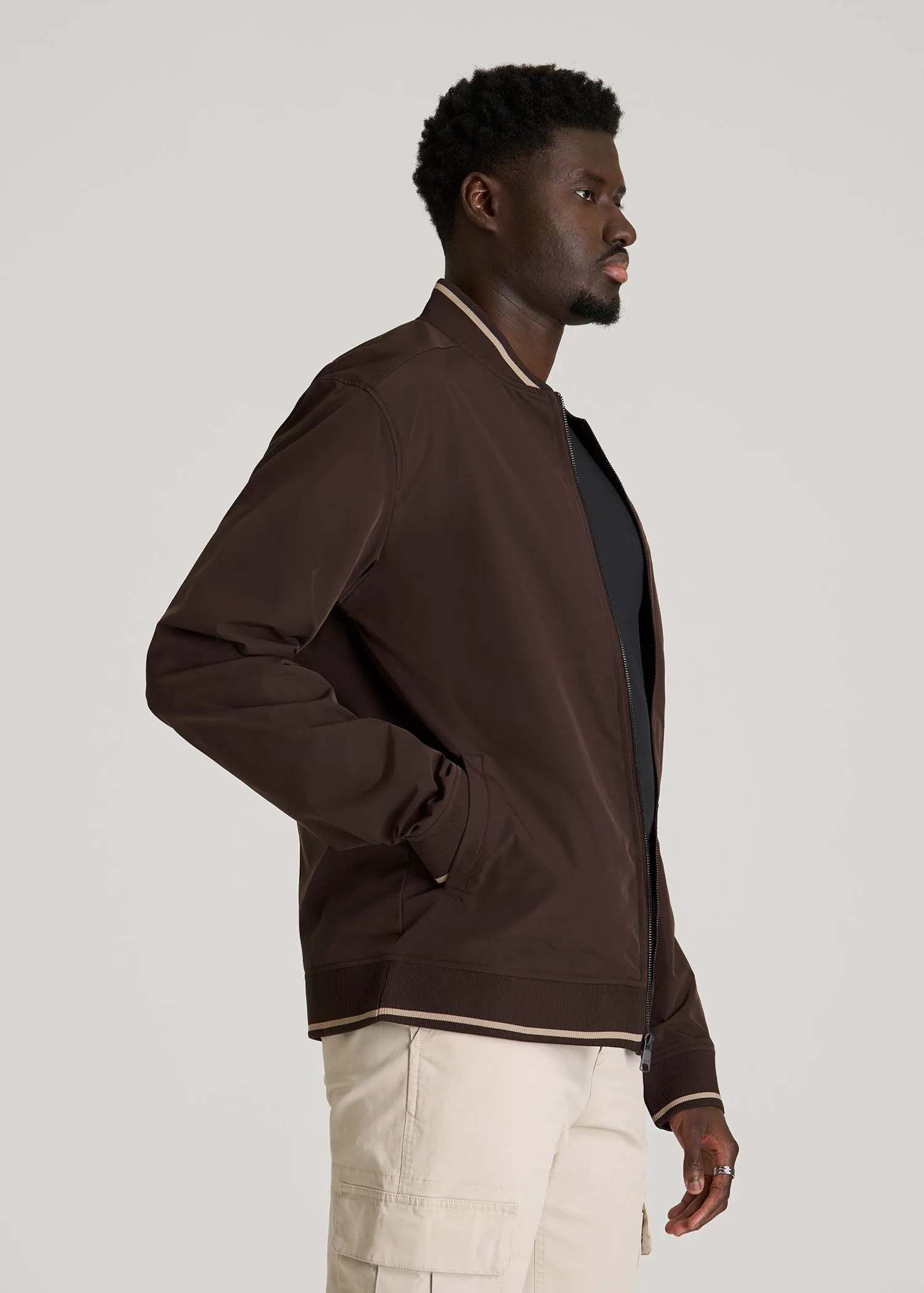A.T. Bomber Jacket for Tall Men in Espresso sold by American Tall product image thumbnail 3