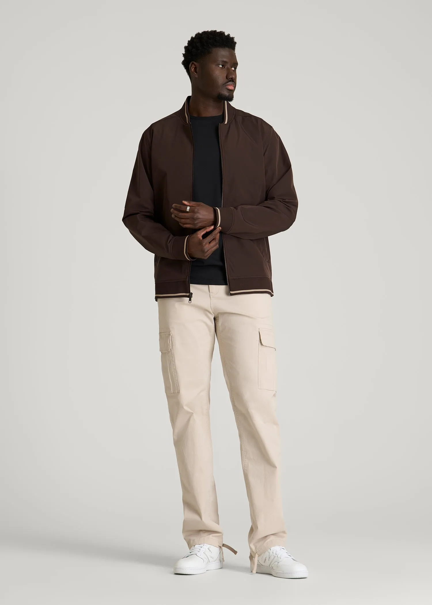 A.T. Bomber Jacket for Tall Men in Espresso sold by American Tall product image thumbnail 4