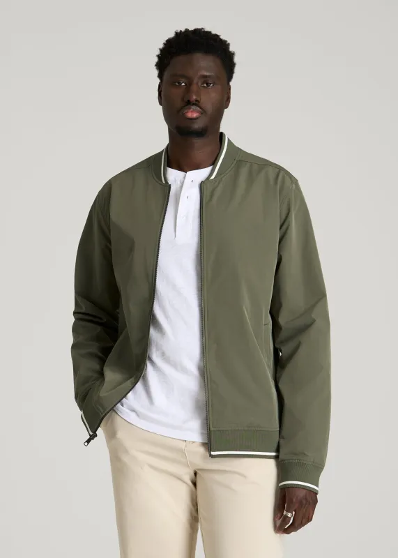 A.T. Bomber Jacket for Tall Men in Olive made by American Tall