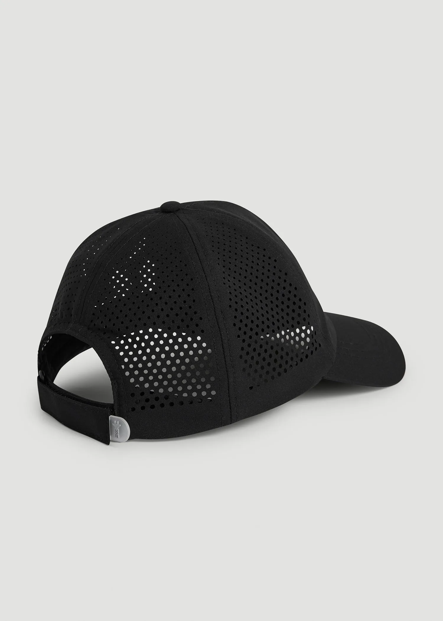 Lightweight Perforated Hat in Black with Grey Logo sold by American Tall product image thumbnail 2