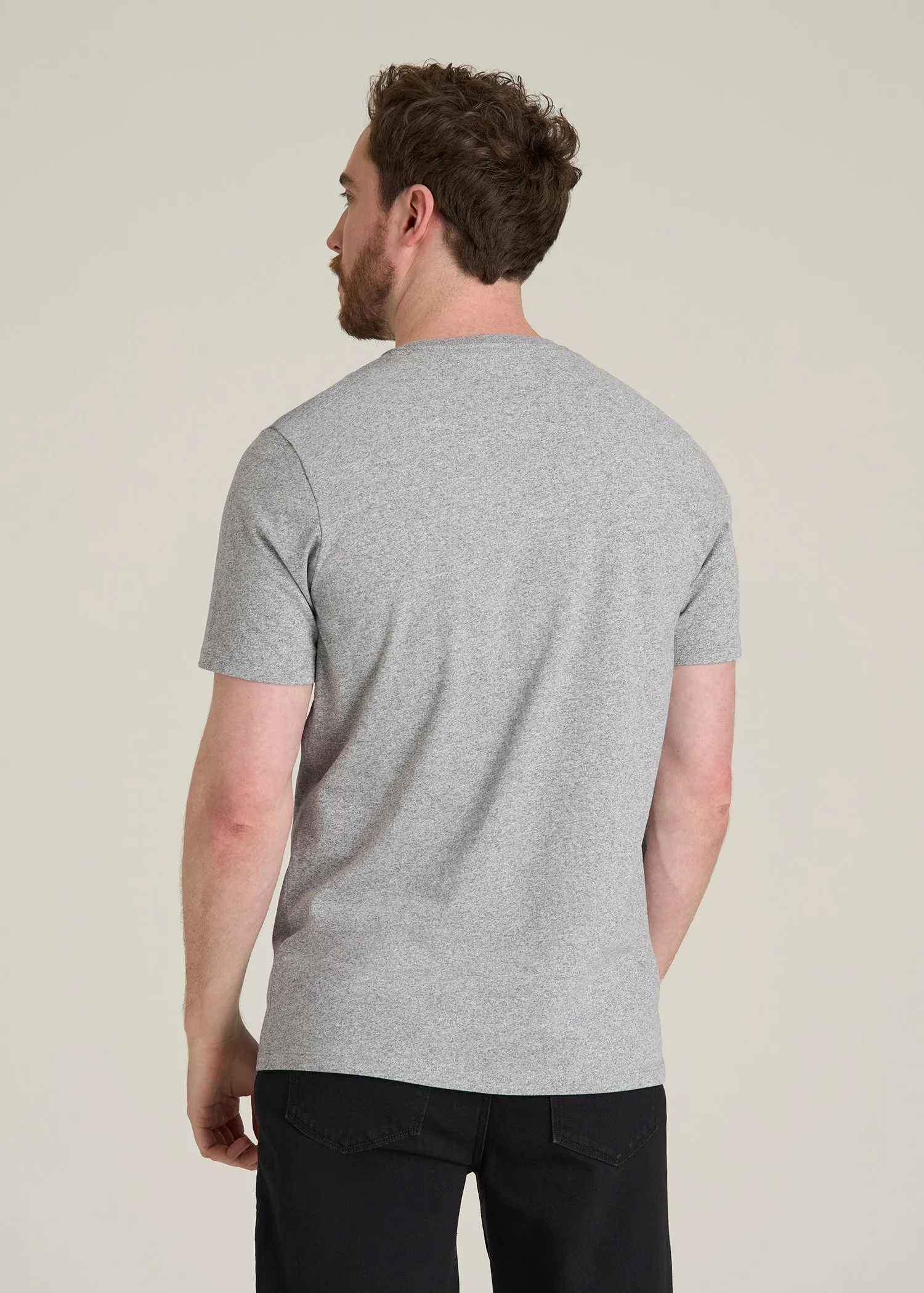 Core Cotton Crewneck Tee for Tall Men in Heathered Grey sold by American Tall product image thumbnail 5