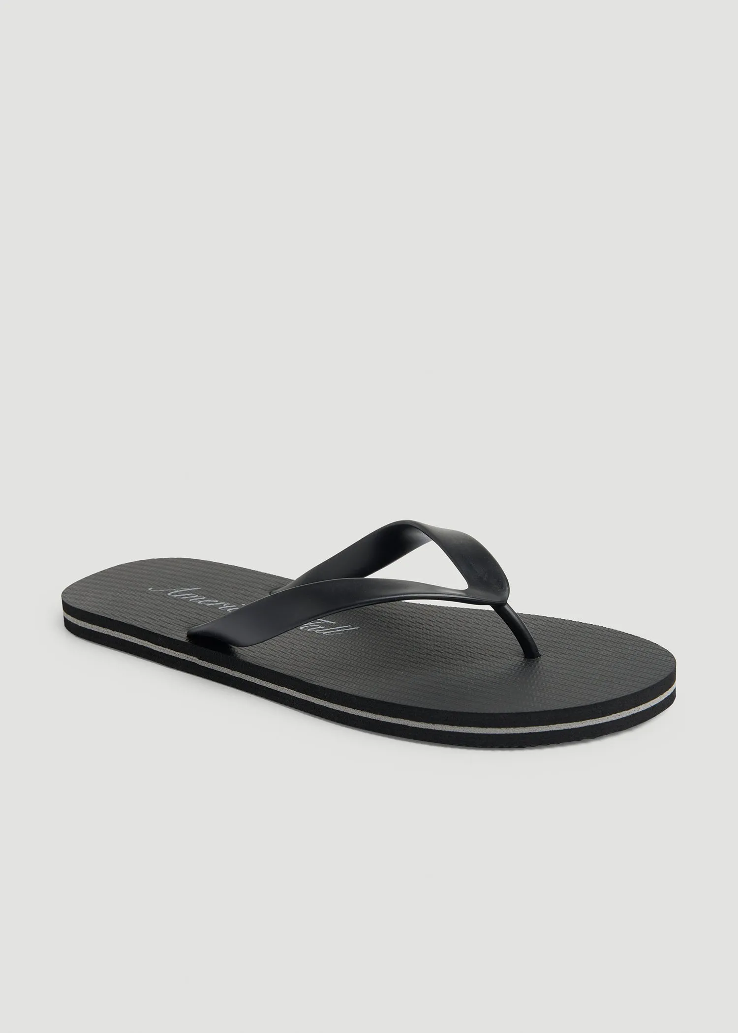 Men's Flip-Flop in Black/Grey sold by American Tall