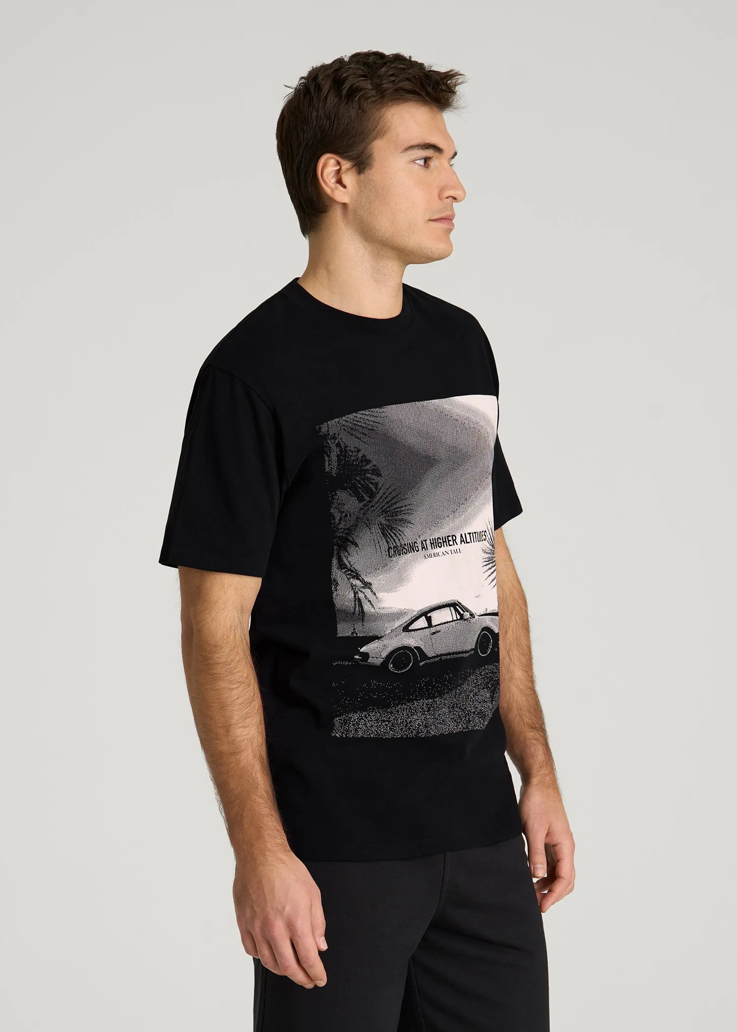 Auto Graphic Tee for Tall Men in Black sold by American Tall product image thumbnail 3