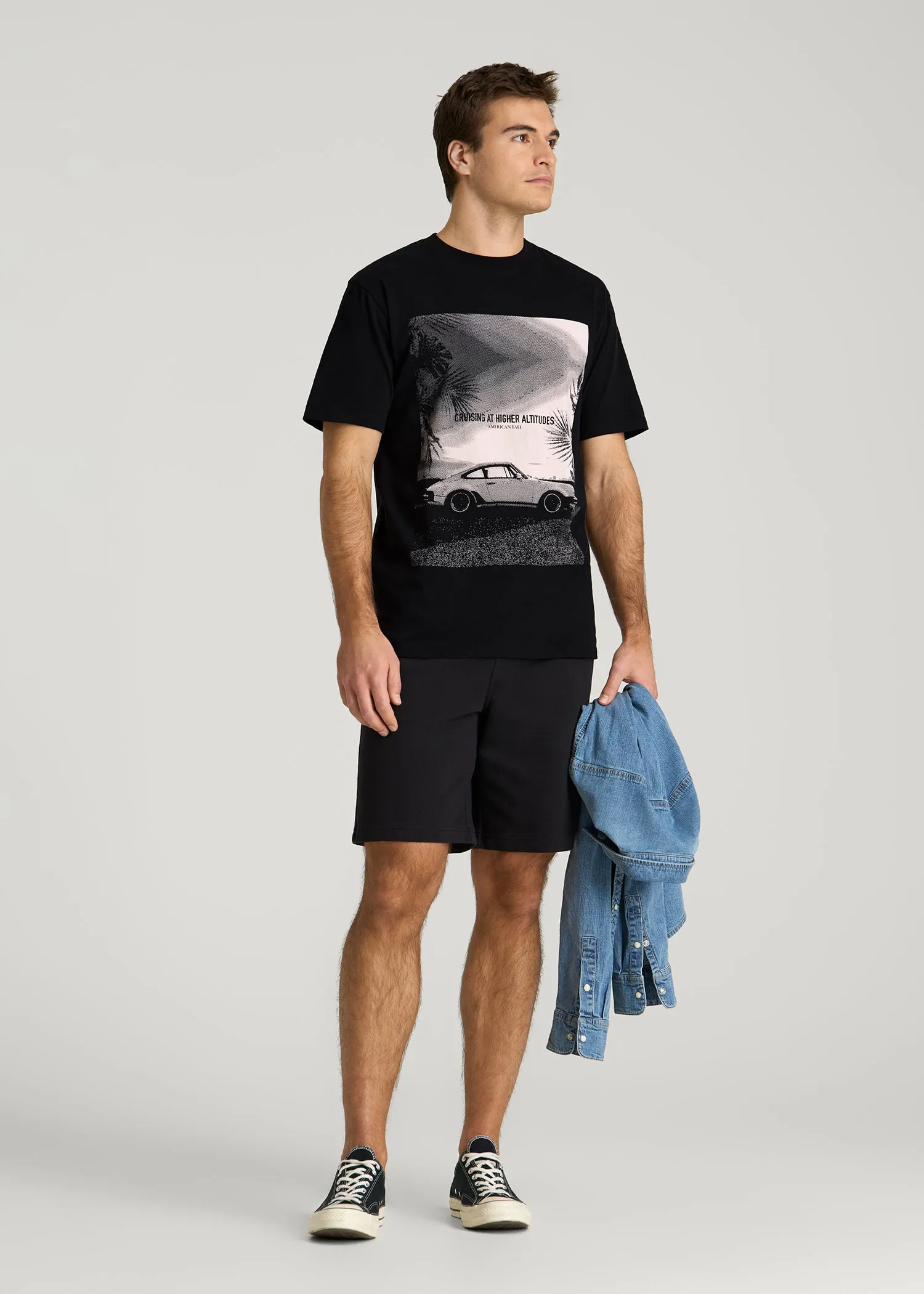 Auto Graphic Tee for Tall Men in Black sold by American Tall product image thumbnail 4