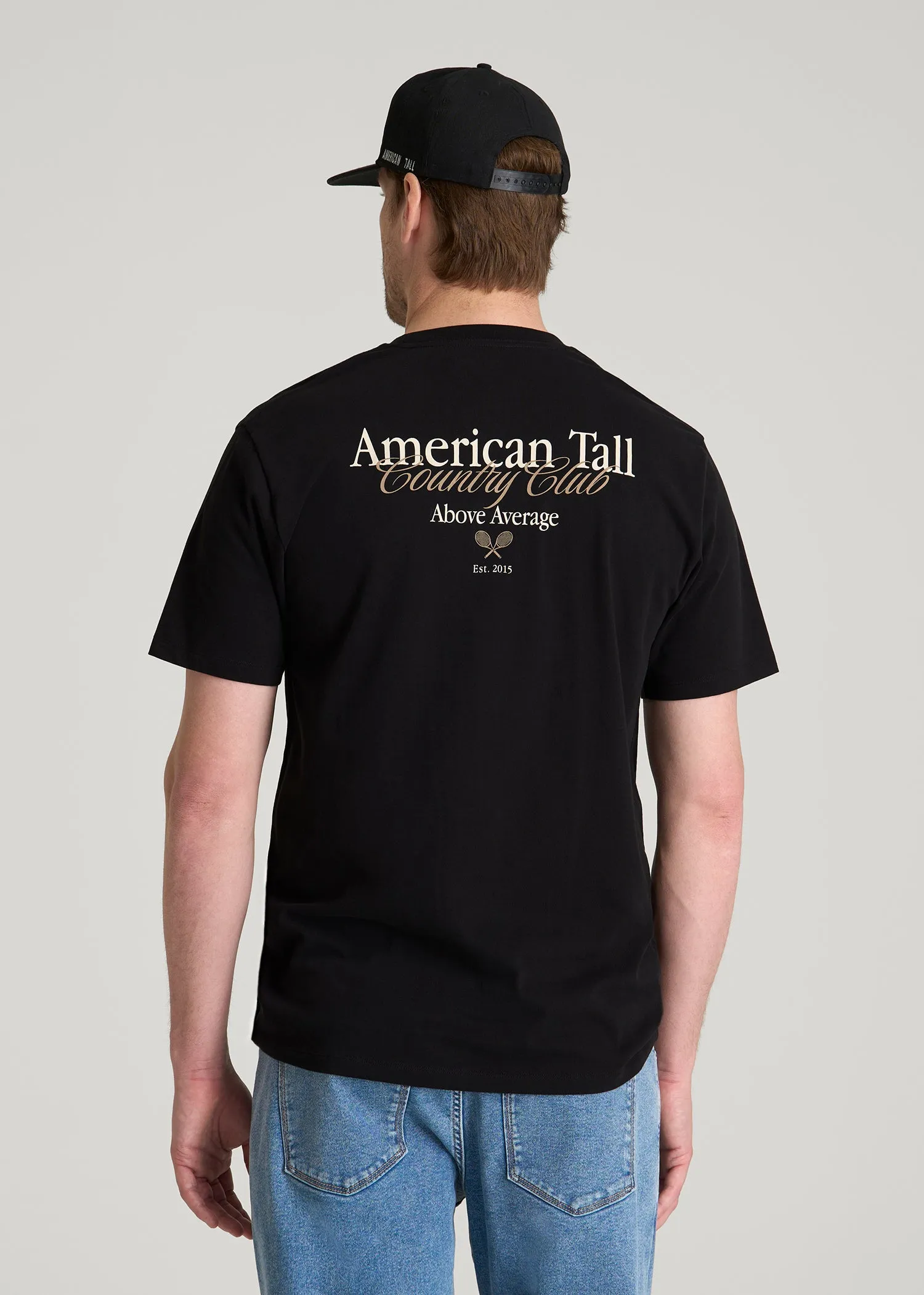 Country Club Graphic Tee for Tall Men in Black sold by American Tall product image thumbnail 5