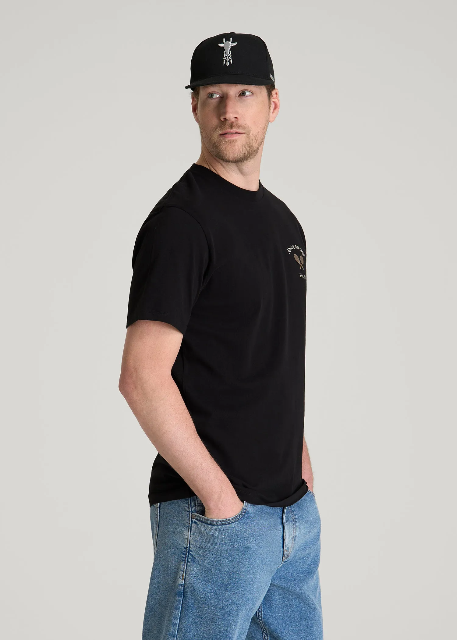 Country Club Graphic Tee for Tall Men in Black sold by American Tall product image thumbnail 3
