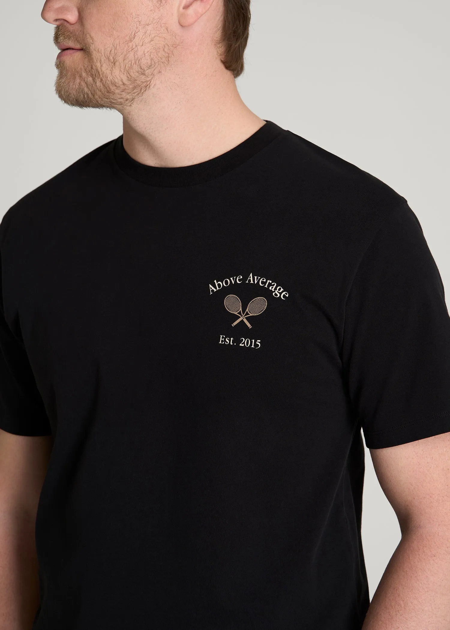Country Club Graphic Tee for Tall Men in Black sold by American Tall product image thumbnail 2