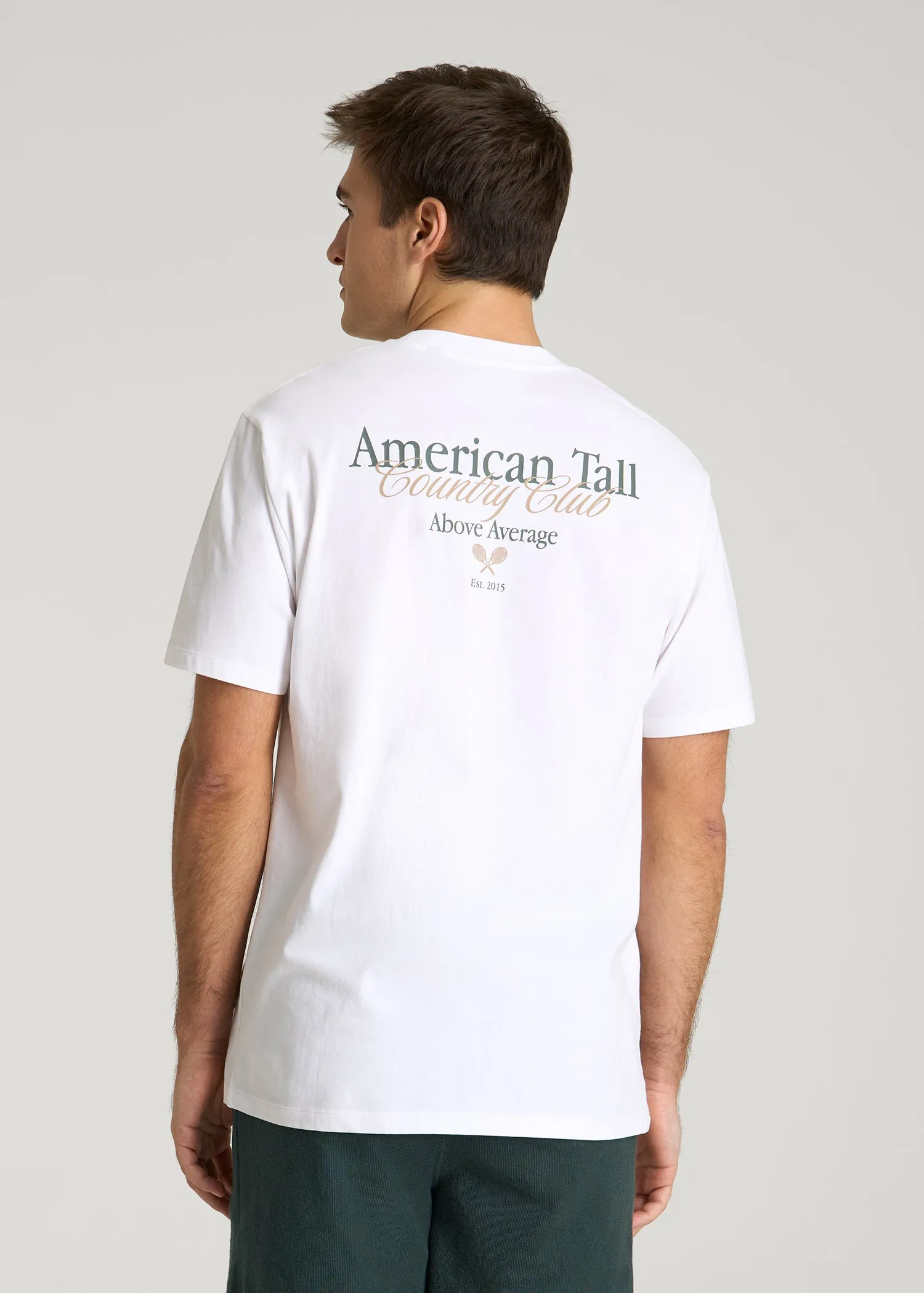 Country Club Graphic Tee for Tall Men in White sold by American Tall product image thumbnail 5