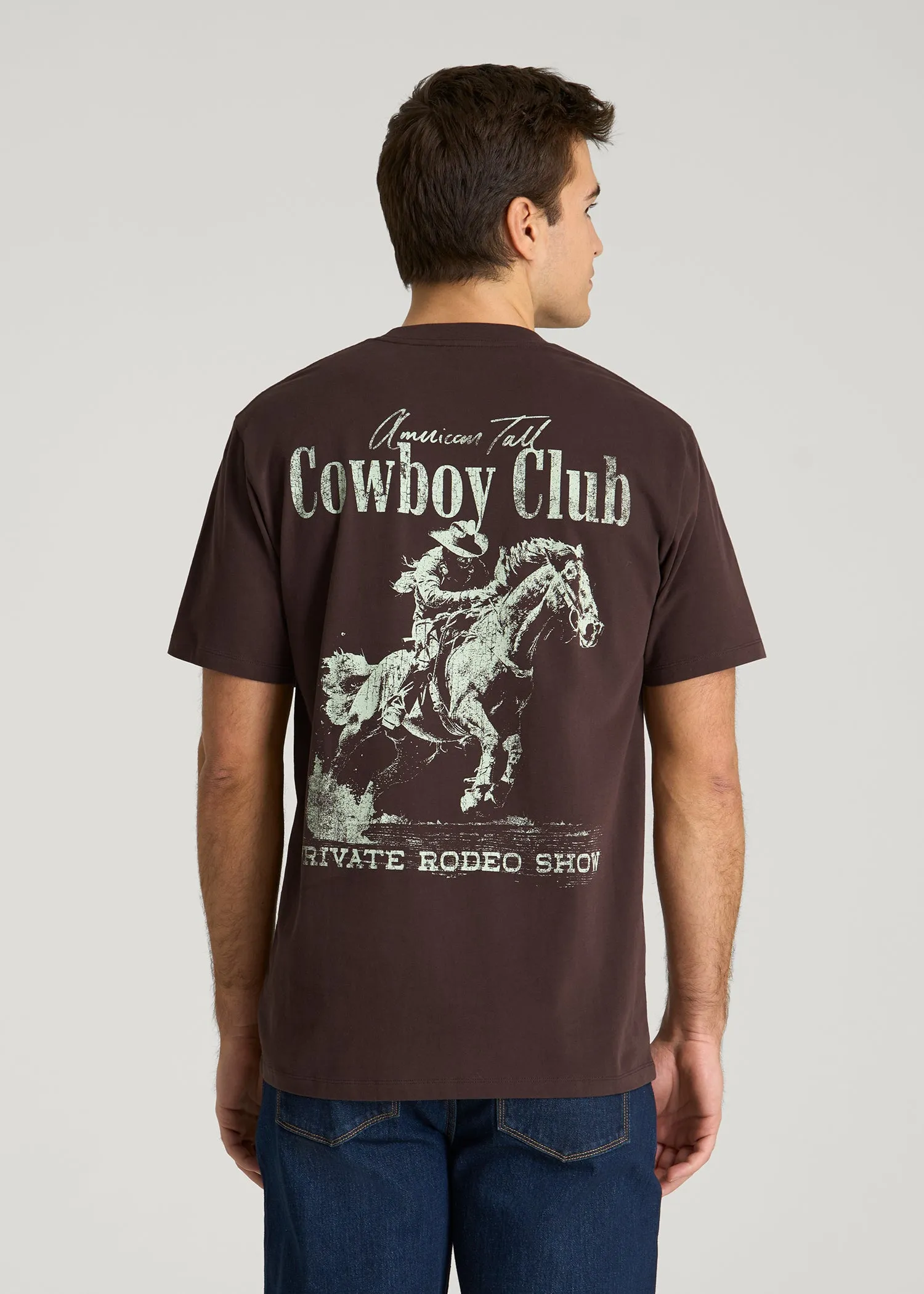 Rodeo Graphic Tee for Tall Men in Brown sold by American Tall product image thumbnail 5
