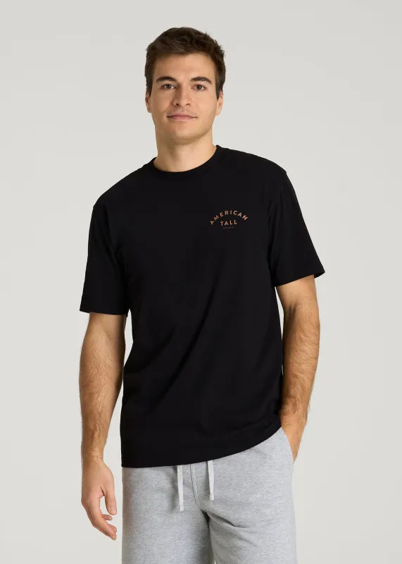 Giraffe Graphic Tee for Tall Men in Black made by American Tall