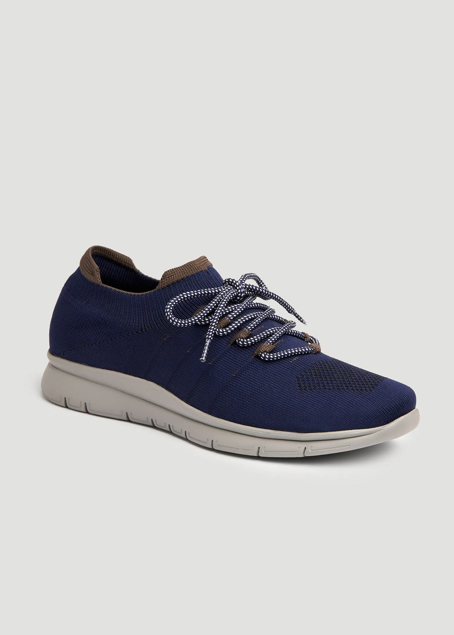 Knit Running Shoes for Tall Men in Navy sold by American Tall