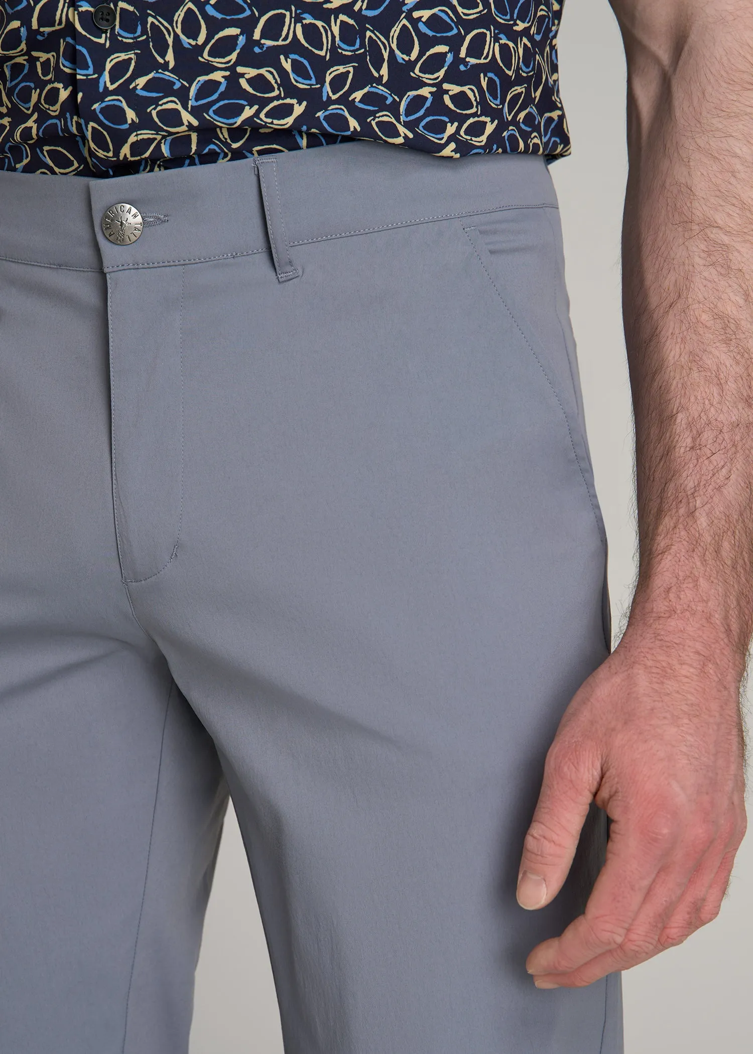 TAPERED FIT Traveler Chino Pants for Tall Men in Skyline Grey sold by American Tall product image thumbnail 2