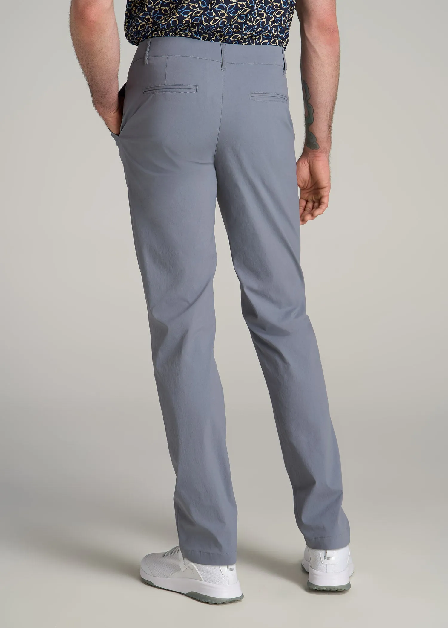TAPERED FIT Traveler Chino Pants for Tall Men in Skyline Grey sold by American Tall product image thumbnail 4